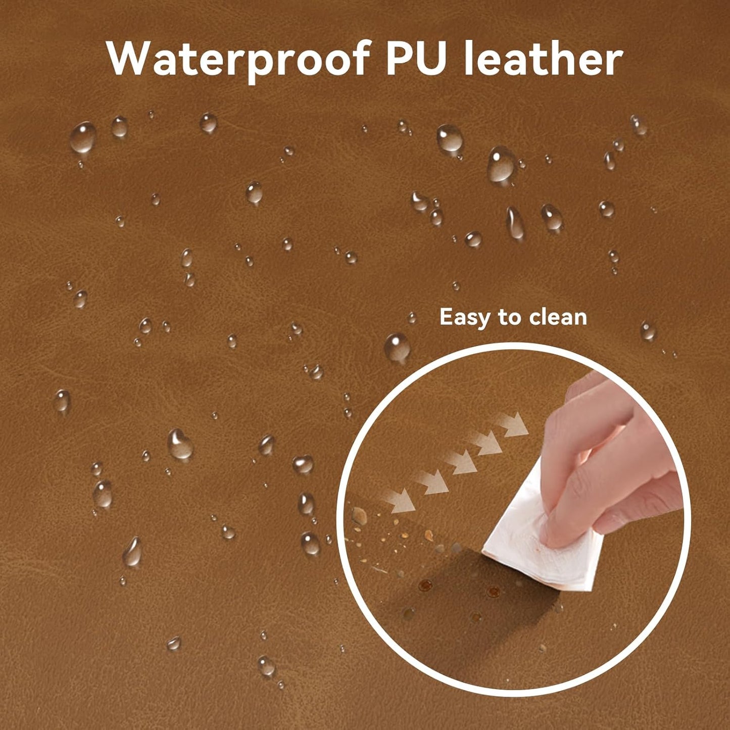 Vipbear Swivel Counter Height Bar Stools Set of 2,26.8" H Counter Stools with Back, Mid Century Modern Bar Stools for Kitchen Island,Faux Leather,Wooden Base, Brown