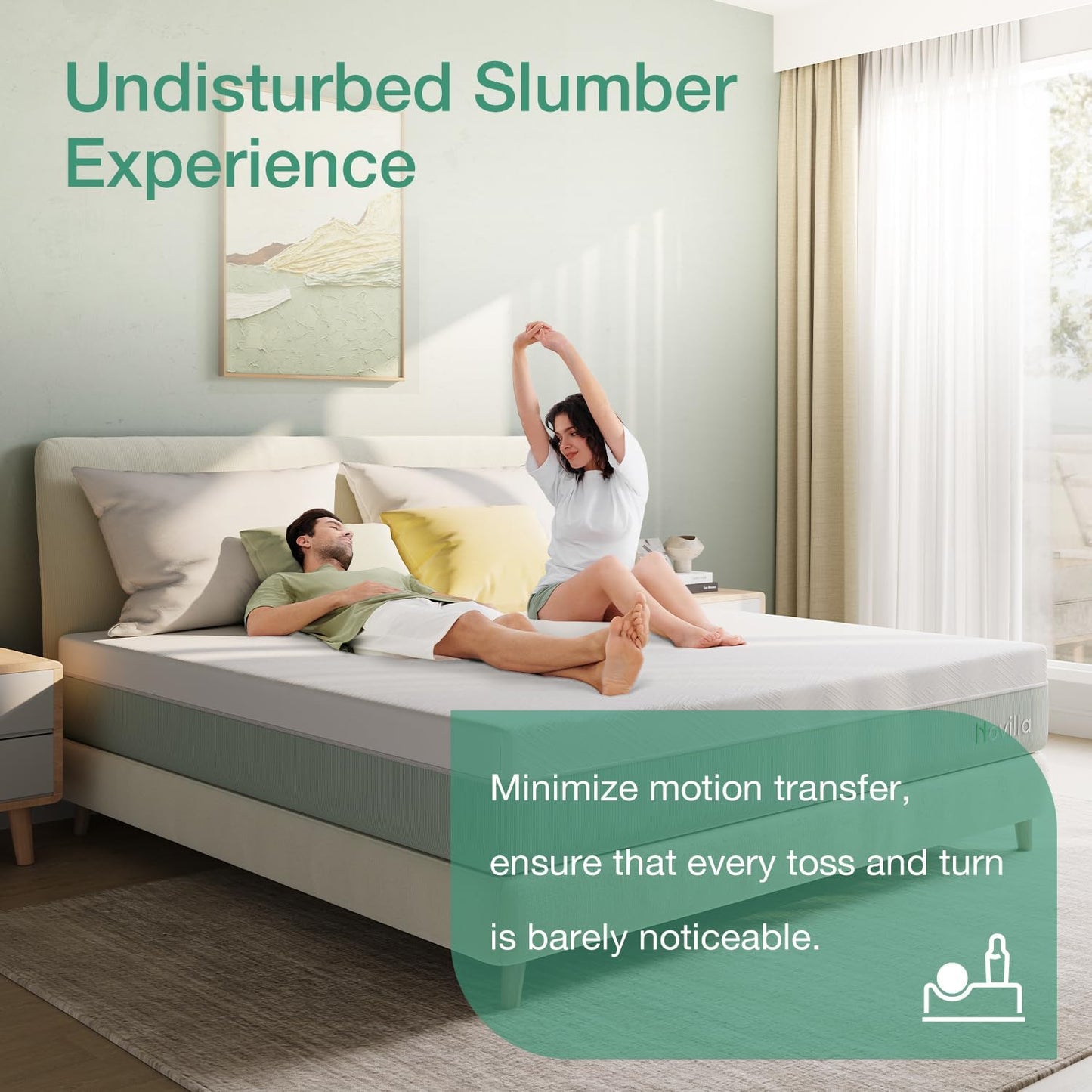 Novilla Full Mattress,10 Inch Gel Memory Foam Mattress for Suppotive &Pressure Relieving, Medium Firm Feel in a Box,Bliss