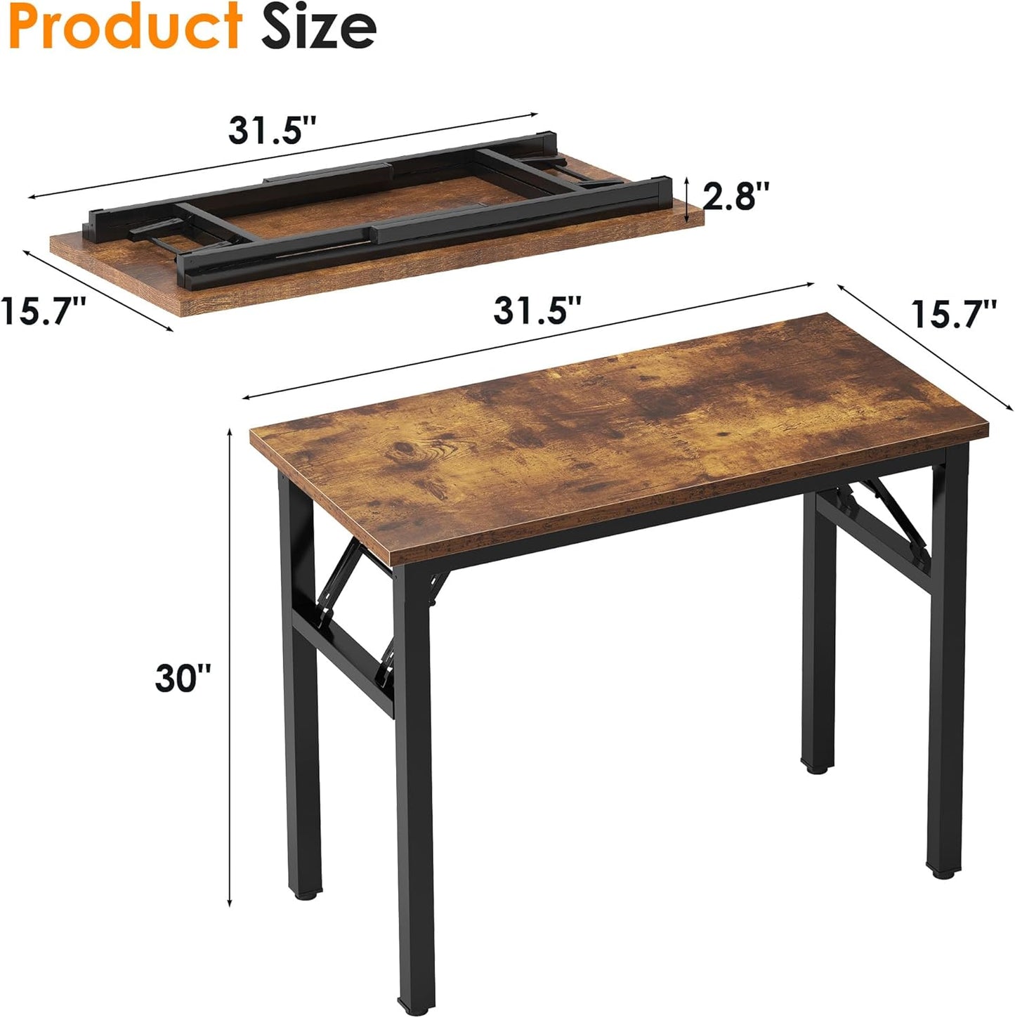 Need Computer Desk, 31.5 inches, Rustic Brown