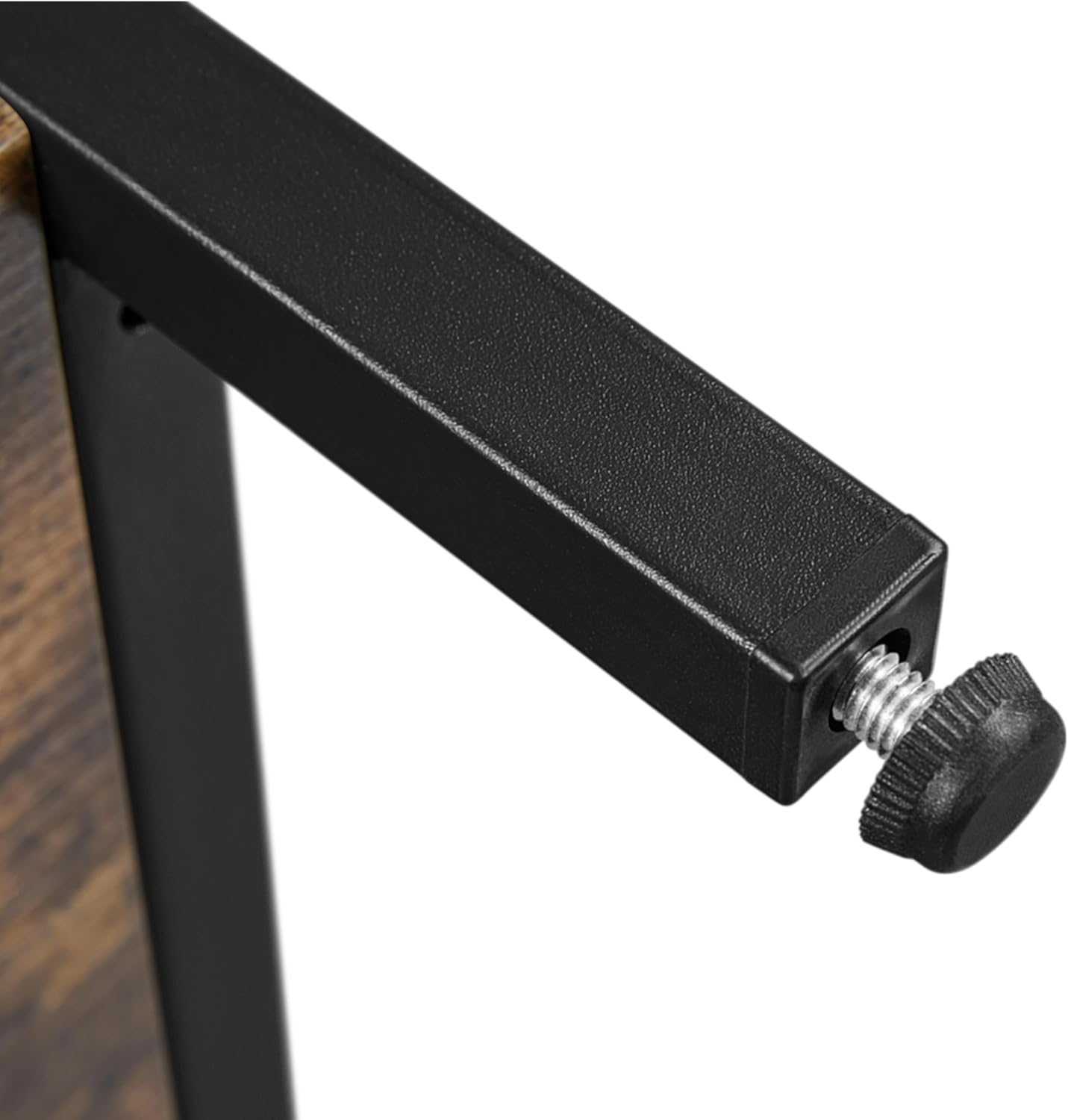 Yaheetech Industrial End Tables Set of 2, 3-Tier Side Tables with Storage Shelves for Living Room, X Design, Strong Metal Frame, Easy Assembly, 16x16x24.5 in, Rustic Brown