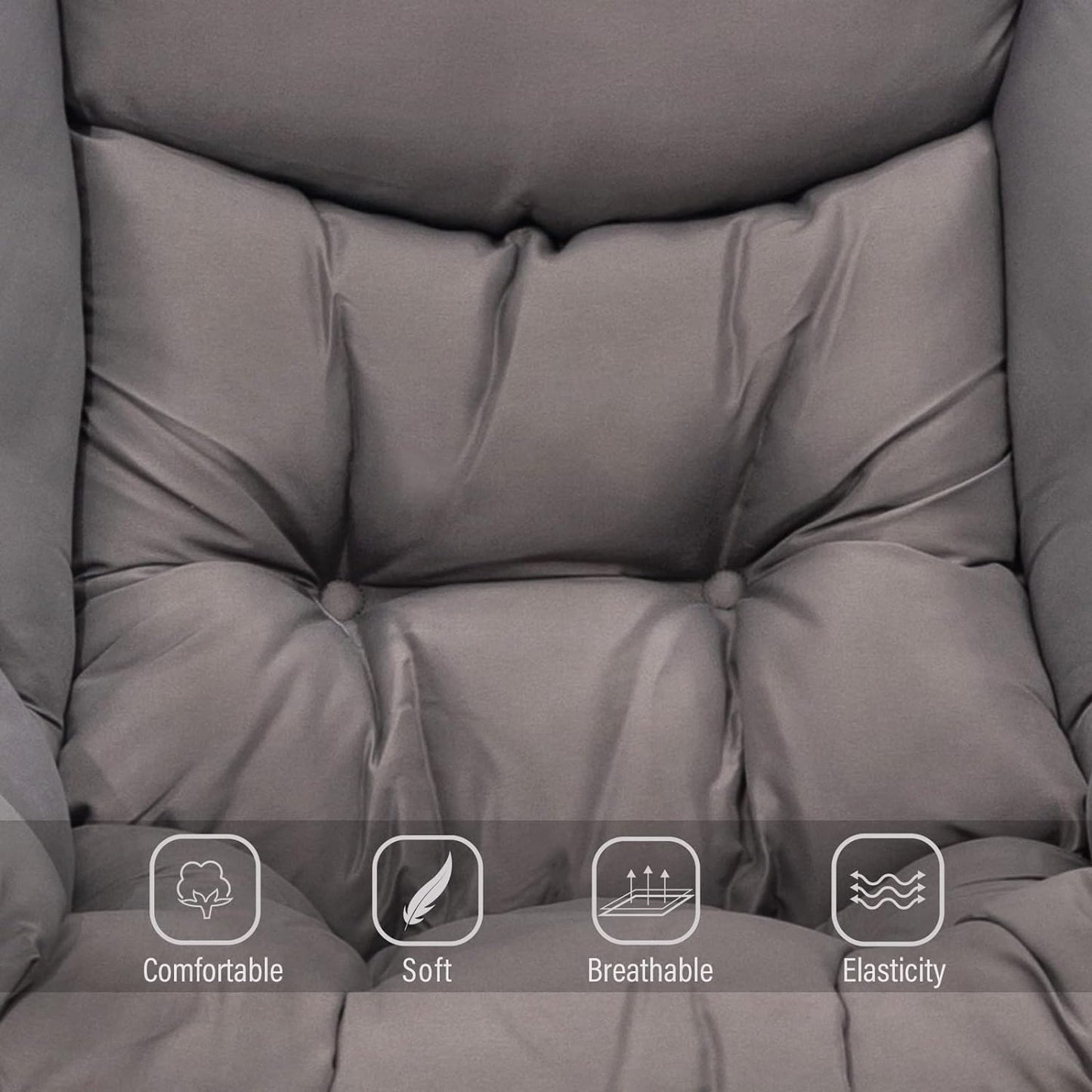 Lazy Chair and Ottoman, Large Accent Lounge Chair with Armrests and a Side Pocket, Modern Leisure Upholstered Sofa Reading Armchair with Footrest for Bedroom, Living Room, Dorm Rooms, Office