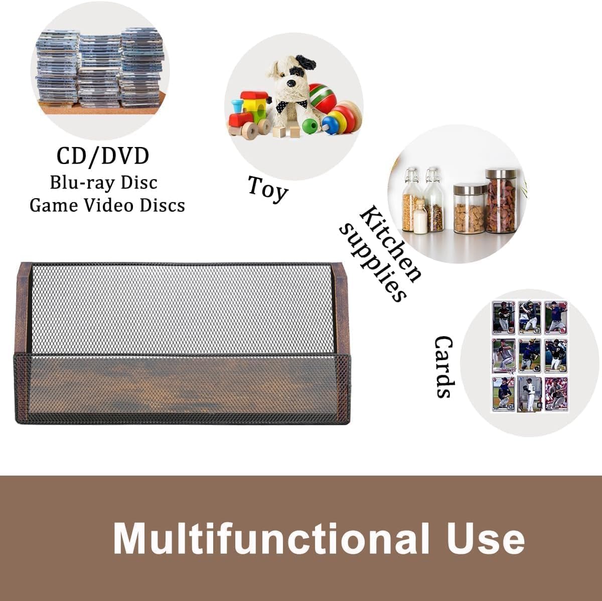 CD Storage Rack - CD Storage Case Holds 38 Full Case CDs, 76 Slim Case CDs, Desktop or Closet CD Stand, CD Display for Blu-Ray | Video Game Cases | Papers | Cards