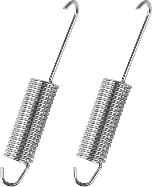 4-1/2 Inch Spring 2 Pack Stainless Steel Tension Spring Heavy Duty Rust-Resistant Recliner Replacement Parts for Recliner Mechanism Sofa Bed Folding Beds Trampolines RV Furniture Long Neck Hook Style
