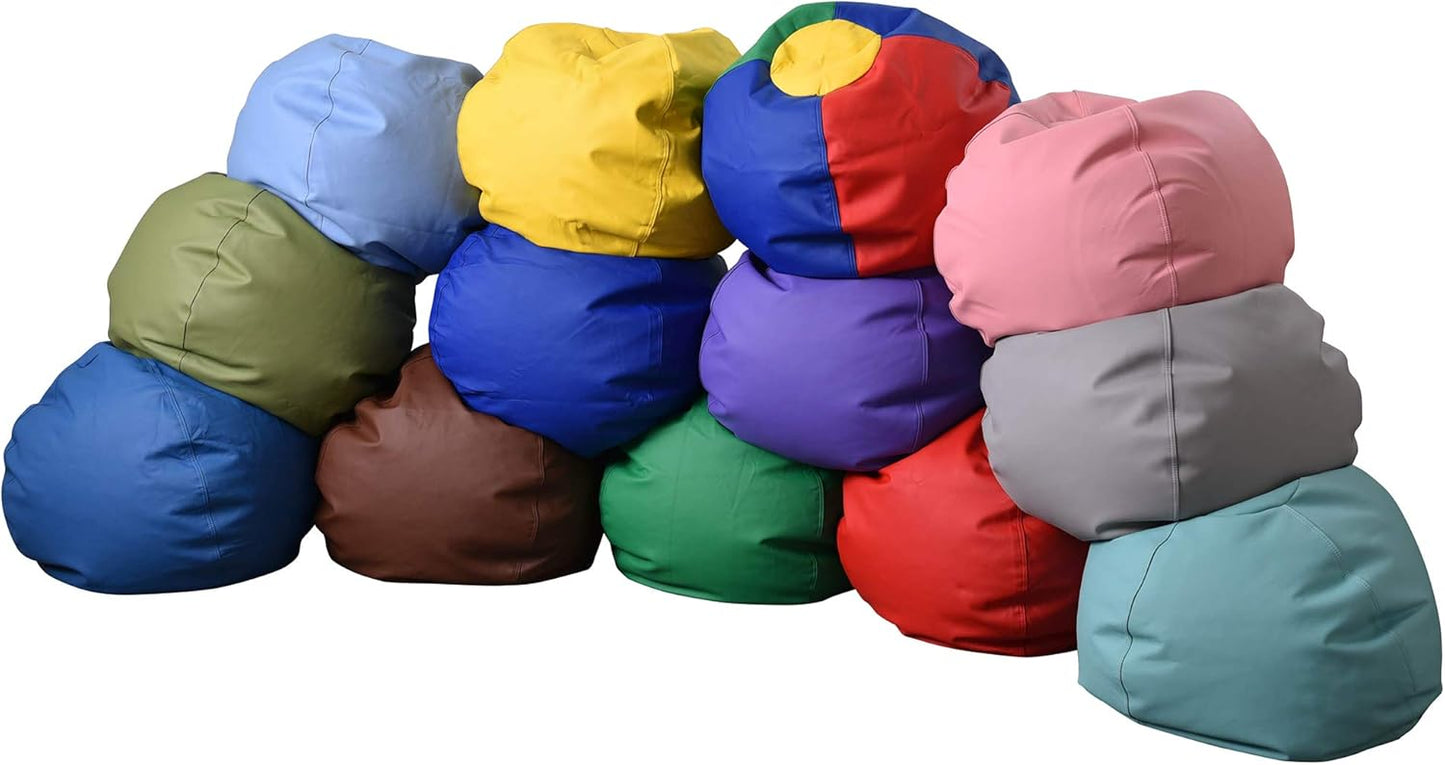 Children's Factory 35" Kids Bean Bag Chairs, Flexible Seating Classroom Furniture, Beanbag Ideal for Boy/Girl Toddler Daycare or Playroom, Rainbow