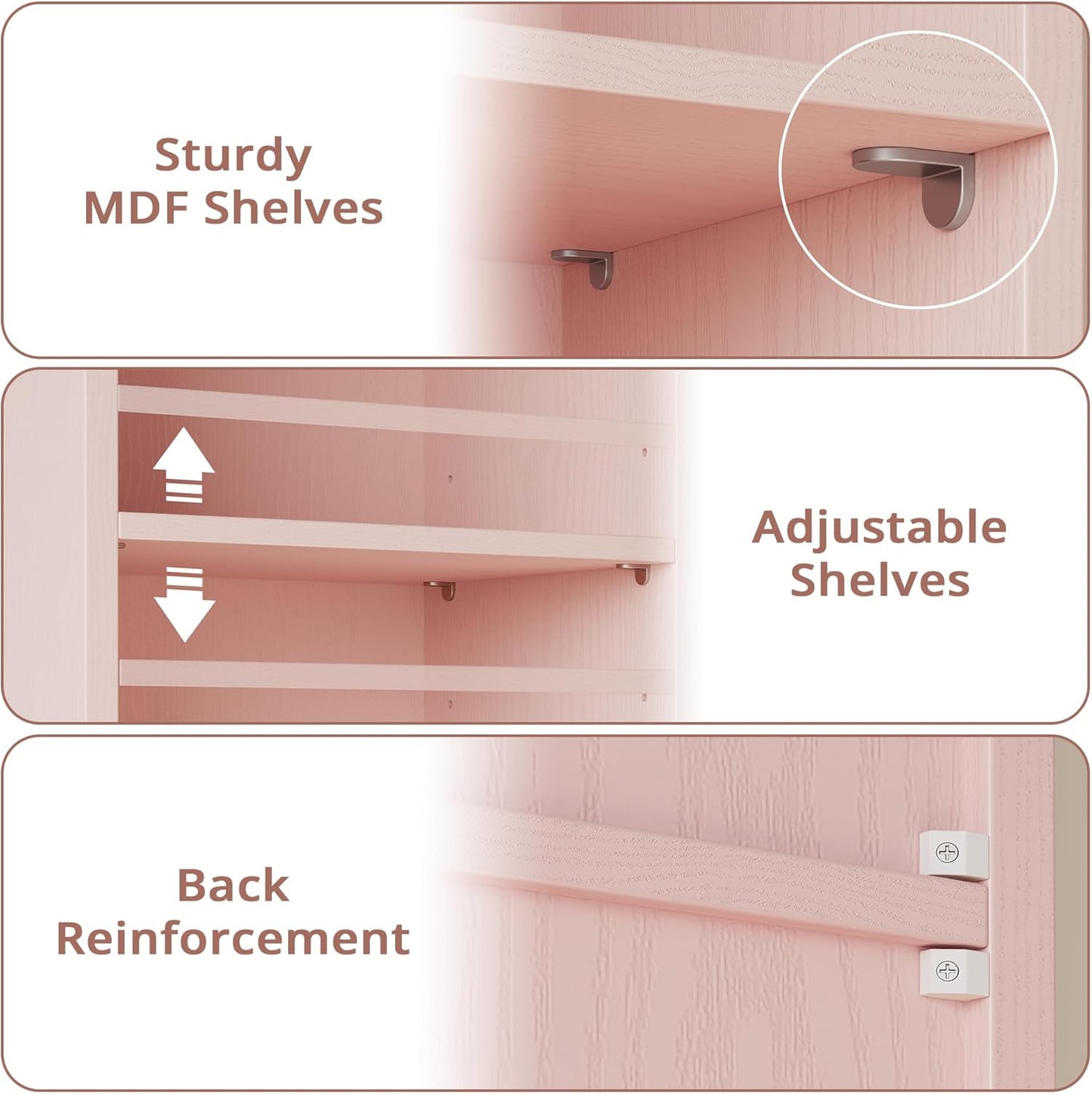 IRONCK Tall Narrow Bookshelf 8 Tiers, Compact Corner Bookcase, Easy to Match for Living Room, Office, Study, Bedroom