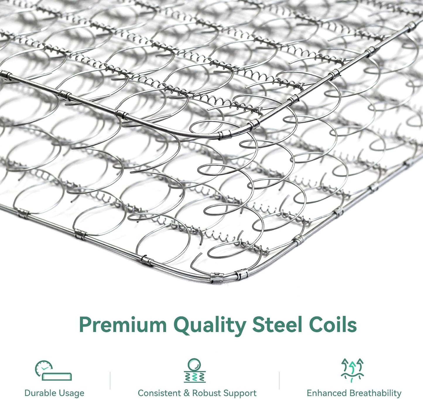 Novilla Twin Mattress, 6 Inch Twin Size Mattresses in a Box with Smarts™ Coil for Pressure Relief, Medium Firm Foam and Spring Hybrid Colchones with CertiPUR-US Certified for Kids