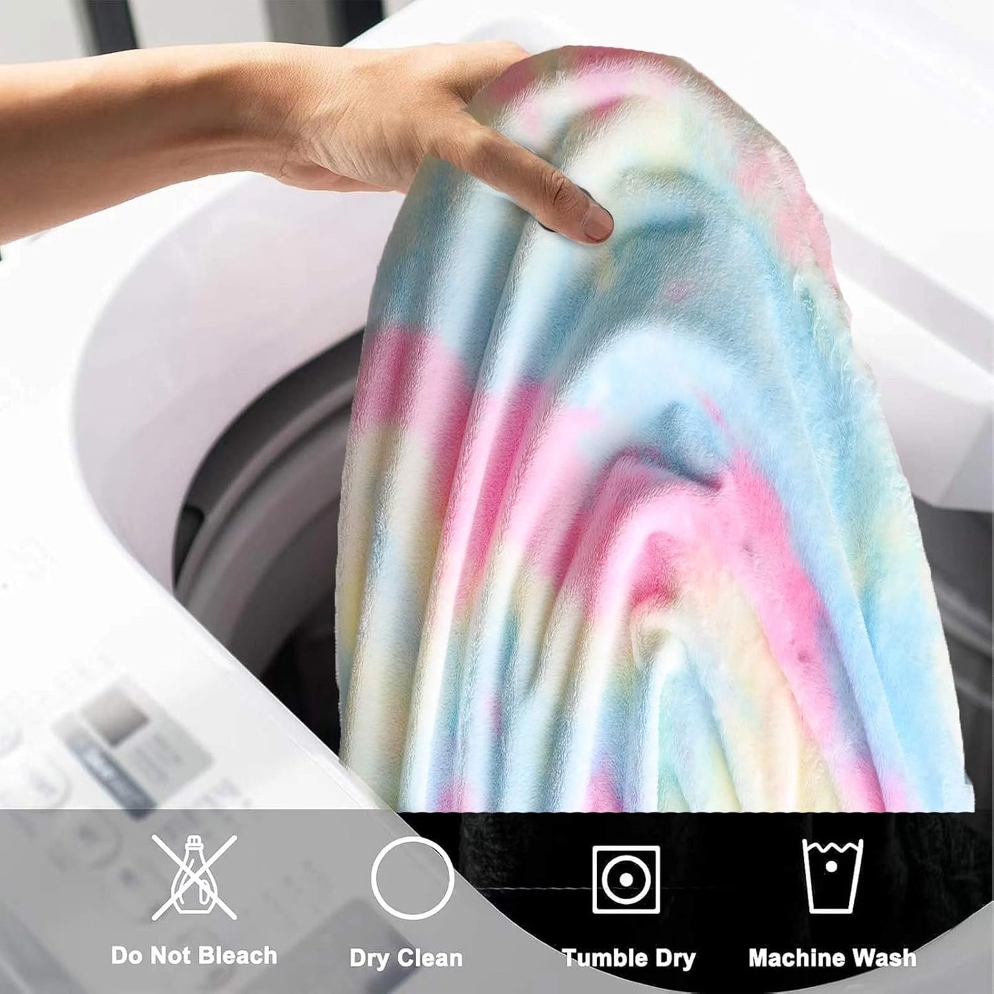 Bean Bag Chair for Adults Kids Without Filling Comfy Fluffy Giant Round Beanbag Lazy Sofa Cover for Reading Chair Floor Chair, 5FT, Multicolored