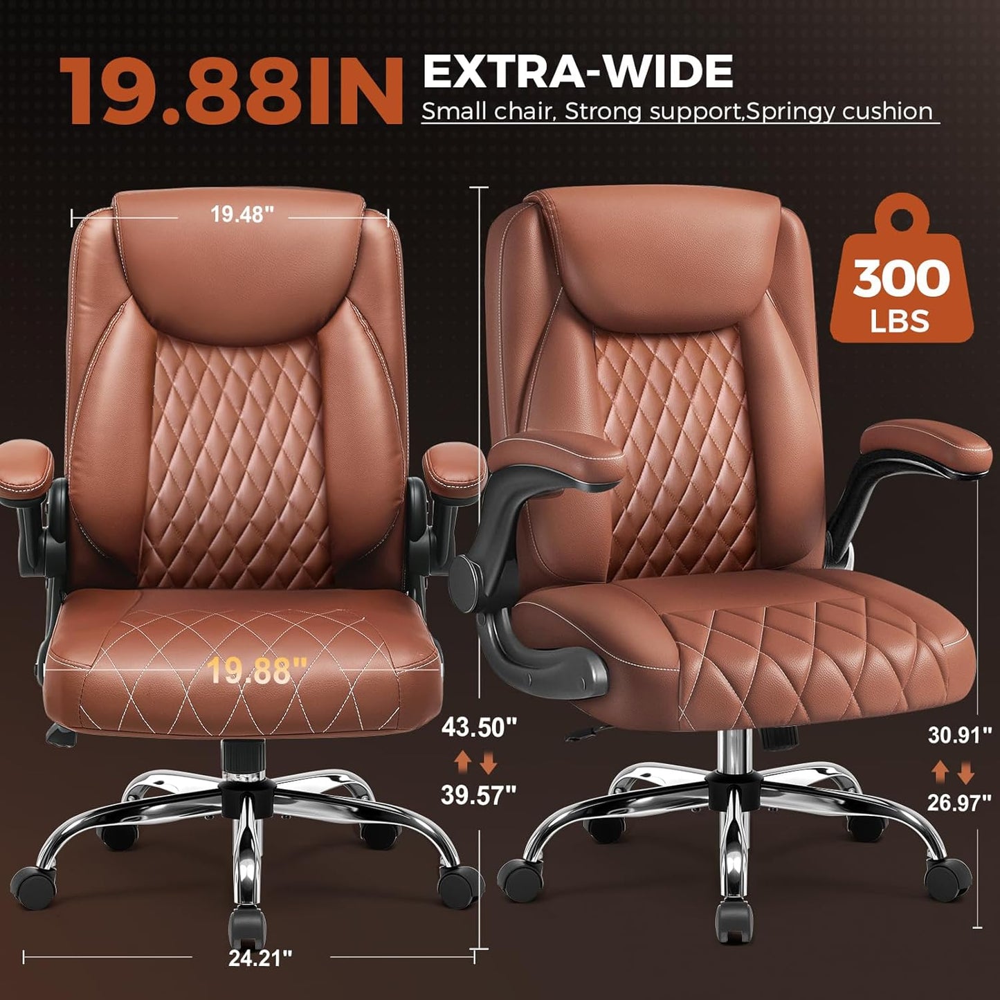 COMHOMA Leather Office Chair Ergonomic Computer Gaming Chair with Comfy Back Support, Executive Mid-Back,Small Gmaing Chair with Adjustable Armrests, for Short People Use, Rolling Swivel for Adults