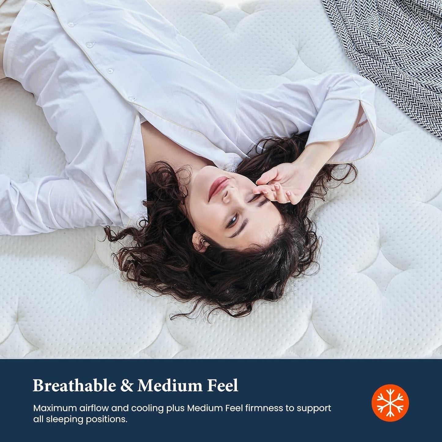 Coolvie King Size Mattress 14 Inch, Hybrid King Mattress in a Box, Medium Firm Feel, 4 Layer Premium Foam with Pocket Springs for Motion Isolation & Pressure Relieving, 100-Night Trial