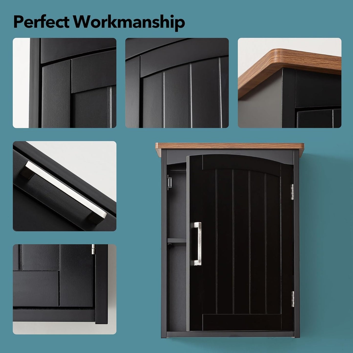 Bathroom Wall Cabinet 15 x 20 Inch Small Wall Cabinets Single Door Over Toilet Medicine Cabinet for Small Bathrooms