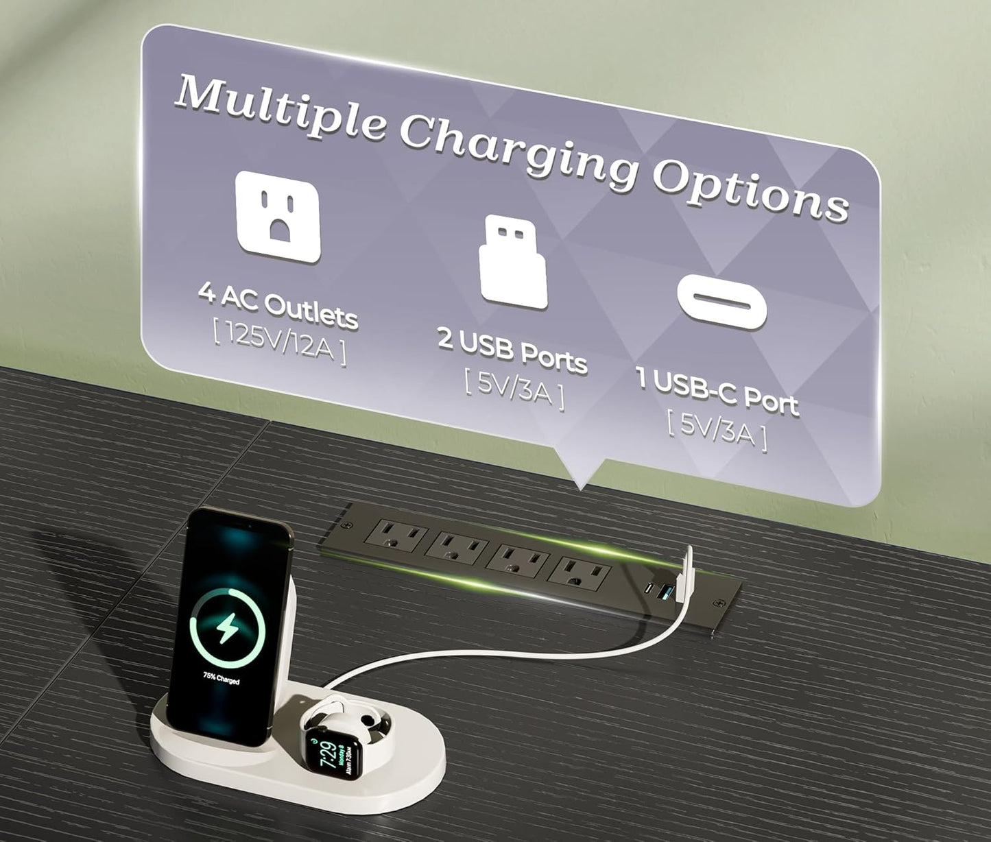 Huuger 70.9 Inch Dresser TV Stand with LED Lights, Power Outlets and USB-C Port, 12 Fabric Drawer Dresser for Bedroom, Wide Entertainment Center for 75, 80 Inch TV, Media Console, Open Shelf, Black