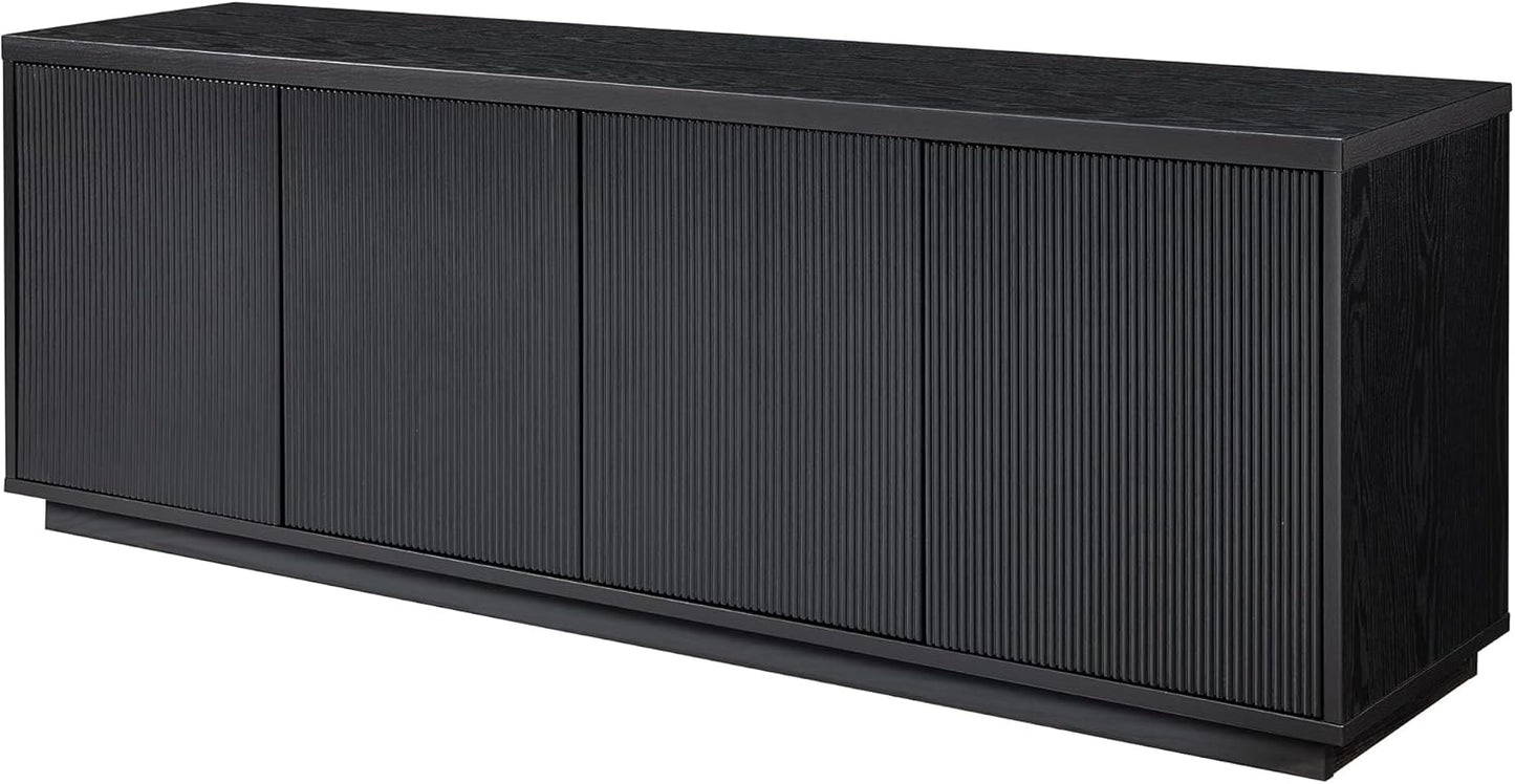 Henn&Hart Hanson, 70'' Rectangular TV Stand, Black Grain