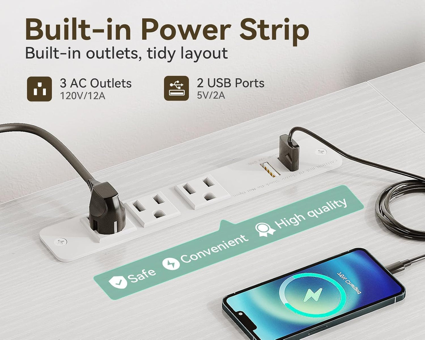 Casaottima 71" TV Stands for 43, 50, 55 Inch TV Entertainment Center with LED Lights and Power Outlets, TV Stand for Living Room with 5 Fabric Drawers & Shelf, TV Console Cabinet for Bedroom, White