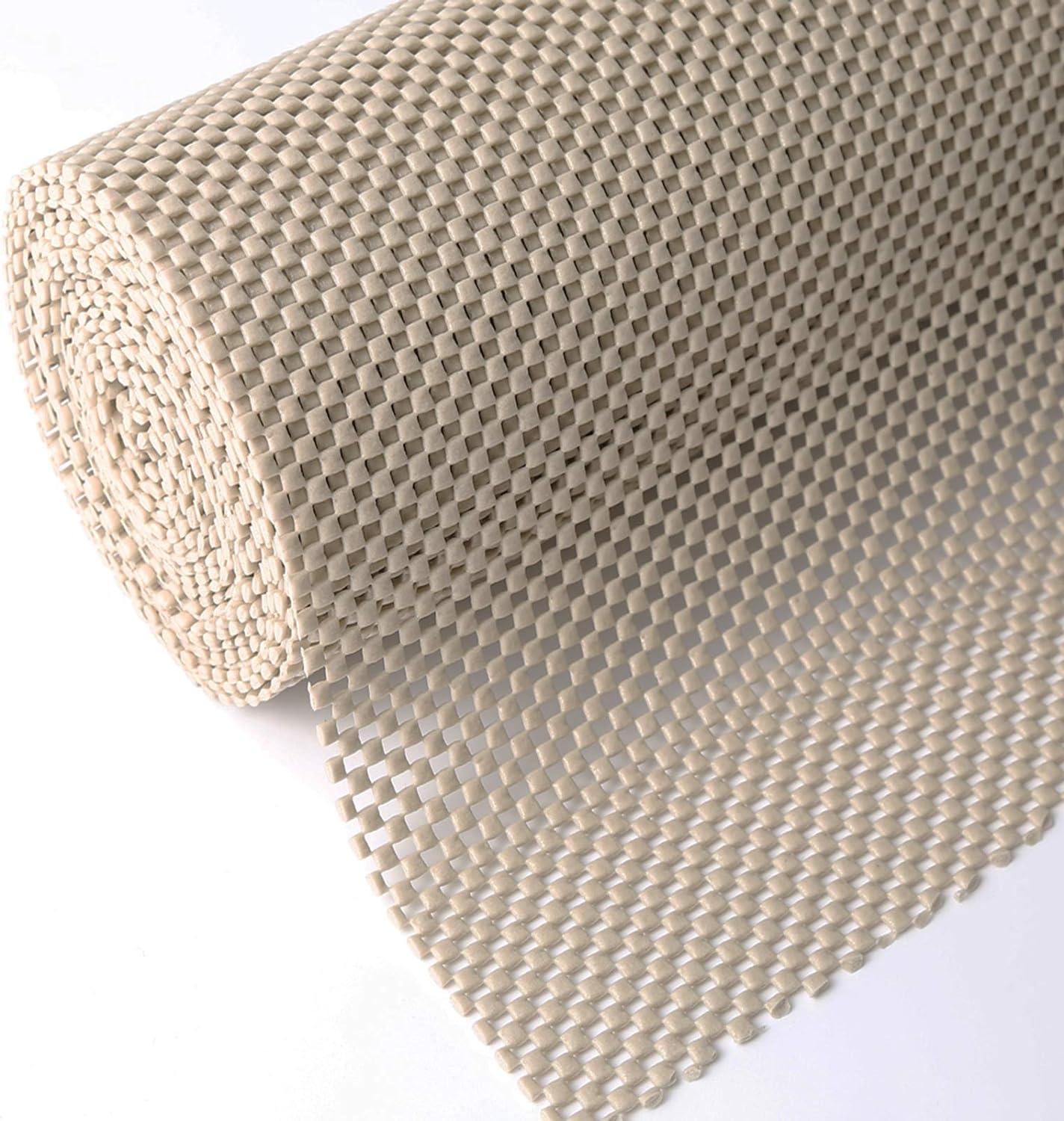 Shelf Drawer Liner Non-Adhesive Non Slip Durable Strong Long Size 12 in X 20ft for Drawers, Shelves, Cabinets, Storage, Kitchen and Desks, Beige