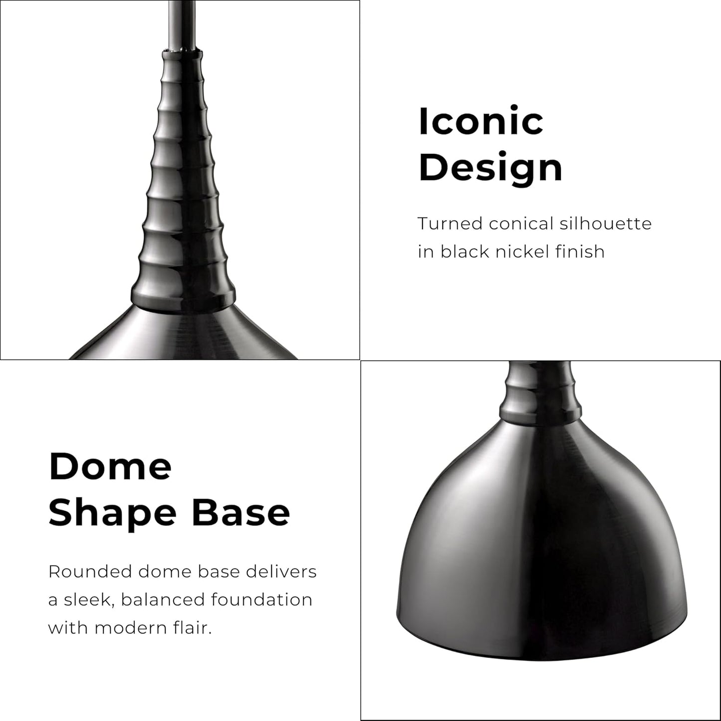 HOMES: Inside + Out Halric Modern 24" Tall Round End Table with Decorated Tabletop and Iron Metal Base, Accent Furniture, Elegant Pedestal Stand for Living Room, Home Office, Black with Floral Print