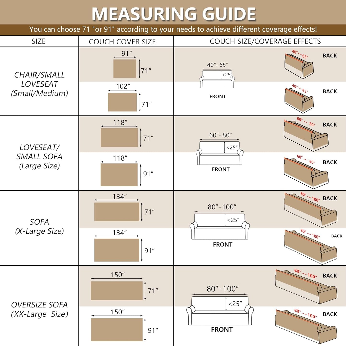 MYSKY HOME Couch Cover Sofa Covers for 1 Cushion Couch Dog Couch Cover Protector for Sectional Sofa Covers Couch Protector Modern Sofa Towel with Tassel for Living Room, 71" x 91", Dark Brown