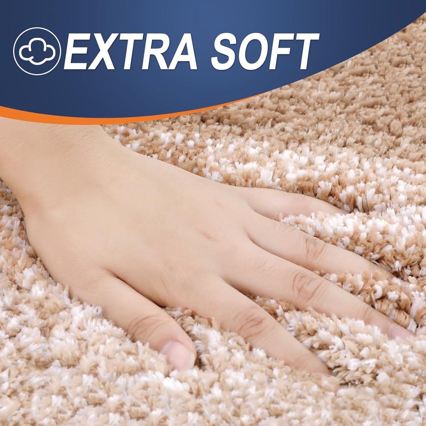 OLANLY Bathroom Runner Rugs 47x17, Extra Soft Absorbent Microfiber Bath Rugs, Rubber Backing, Quick Dry, Machine Washable Bath Mats for Bathroom Floor, Tub and Shower, Home Decor Accessories, Beige