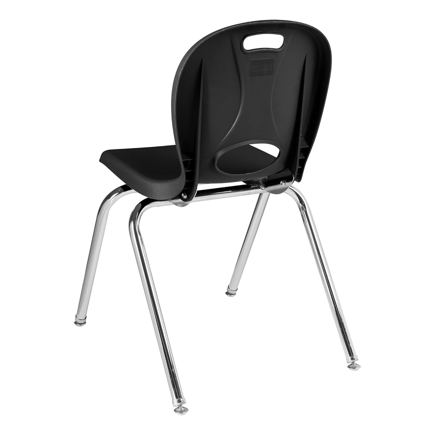 Learniture LNT-116-CSW-BK Learniture Structure Series Stackable School Chairs for Classroom, 16" Seat Height, Black, Pack of 4