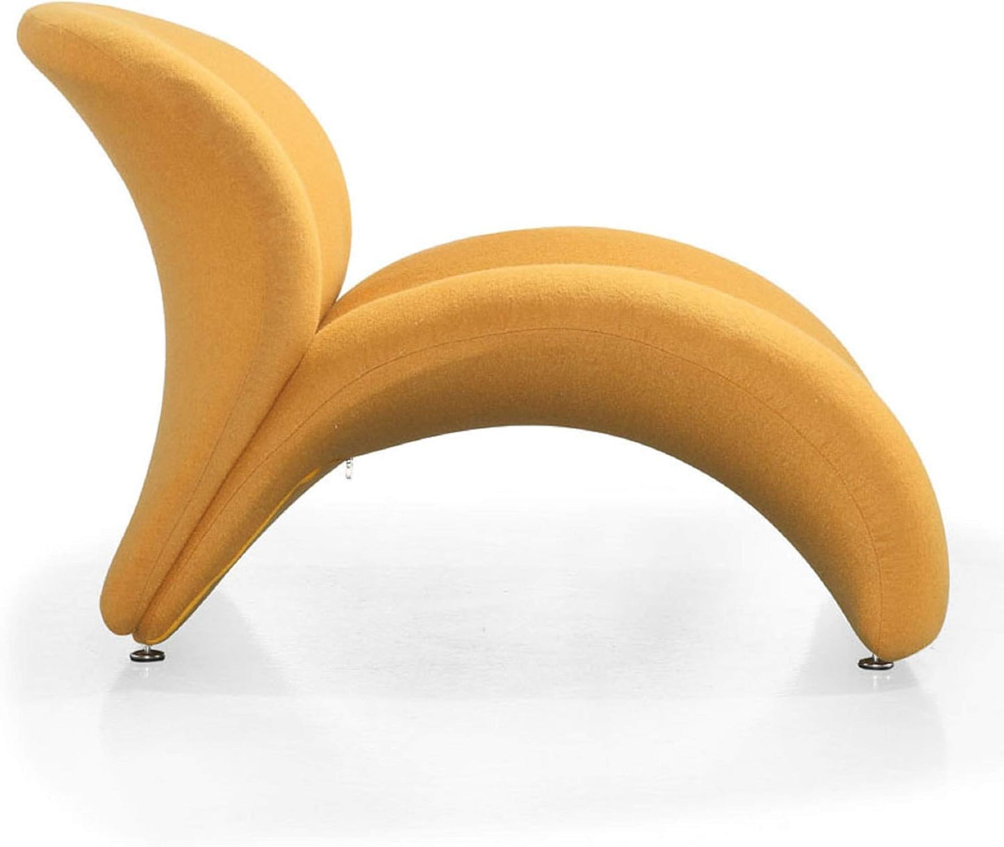 Manhattan Comfort Rosebud Modern Accent Chair Upholstered in Wool Blend, Ideal for Pop Living Room Usage, Abstract Lounge Seat with Metal Legs, Fully Assembled, Set of 1, Yellow