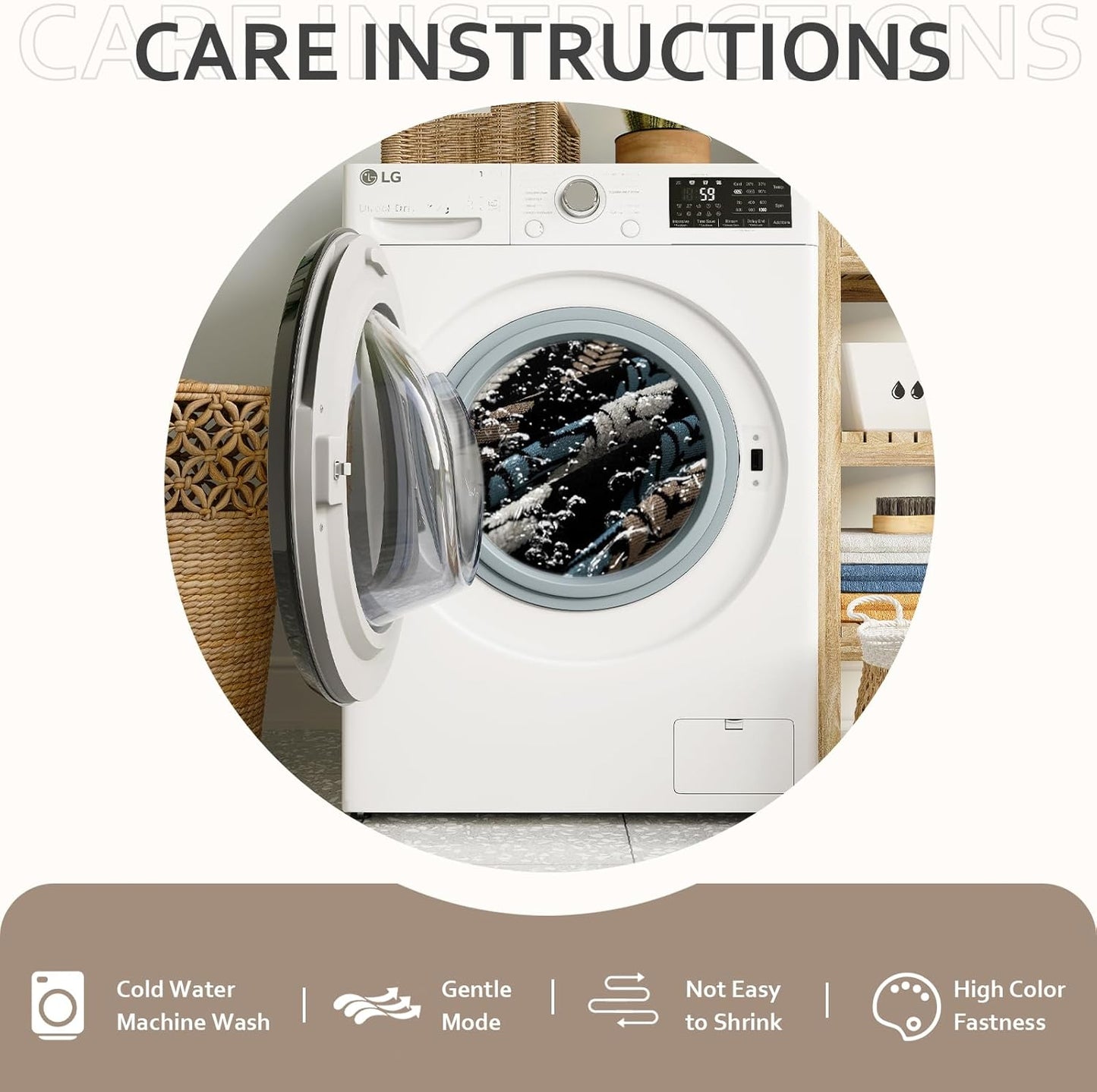 STACYPIK Boho Chenille Sofa Cover, Soft Jacquard Leaves Couch Cover, Non-Slip Loveseat Cover for Sectional Sofa, Washable Pet Protector for 3 Cushion Couch,Multi-use Vintage Throw Slipcover-71x150IN