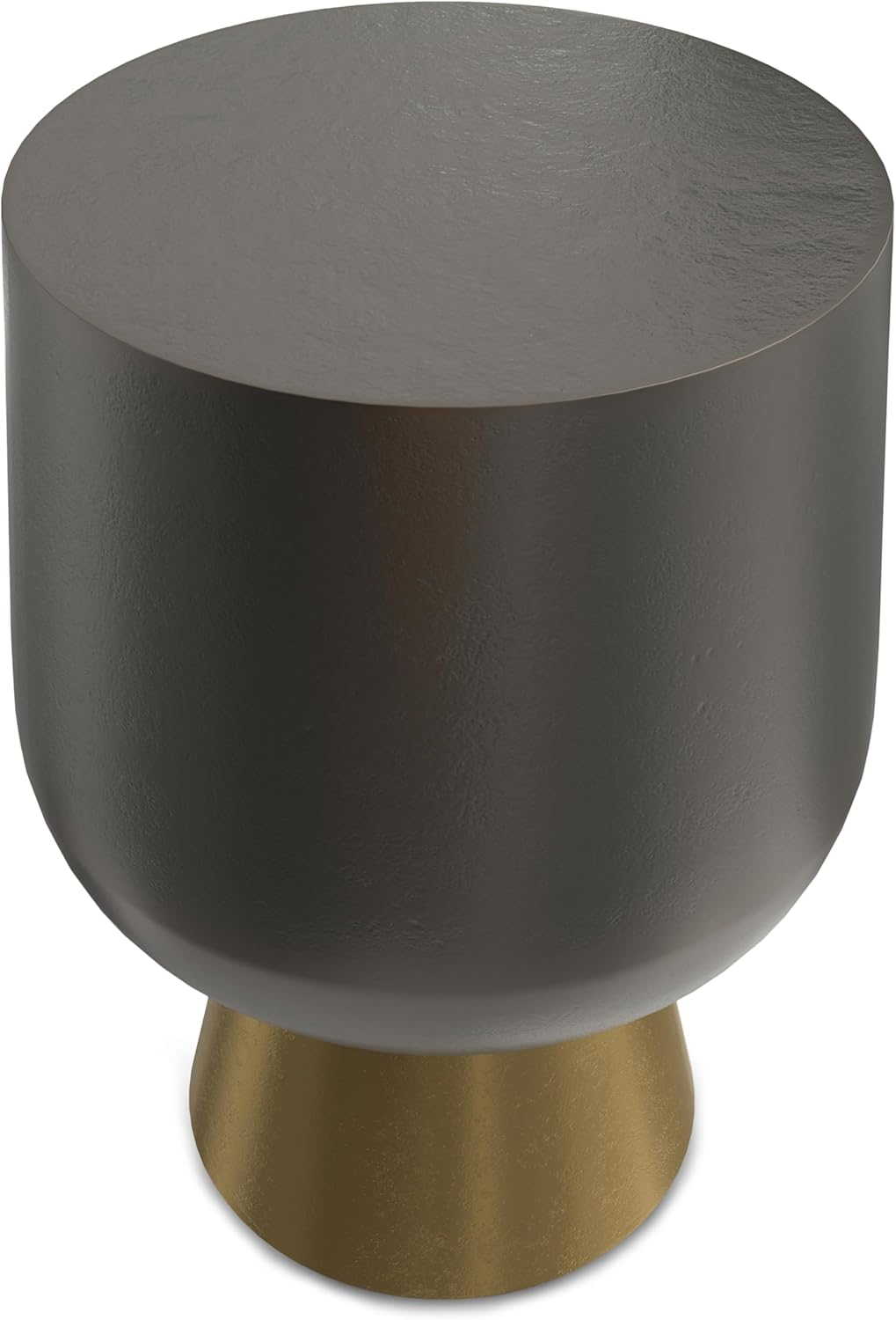 SIMPLIHOME Anthony Cast Aluminum Side Table in Antique Bronze/Brass, 13.75-inch Round, 20-inch Tall, Industrial Vintage Design for Living Room