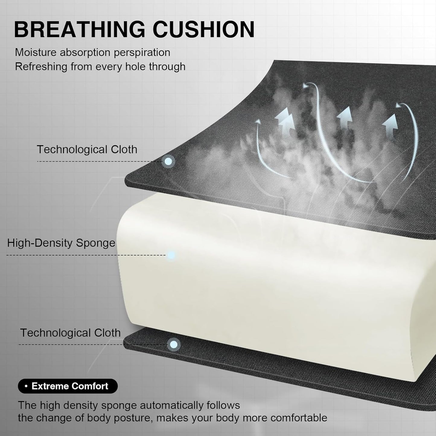 GTRACING Gaming Chair with Footrest, Fabric Breathable Big and Tall Ergonomic Computer Chair 350 lbs with Adjustable Lumbar Support and Recliner, High Back Game Chair for Office Gaming, Black