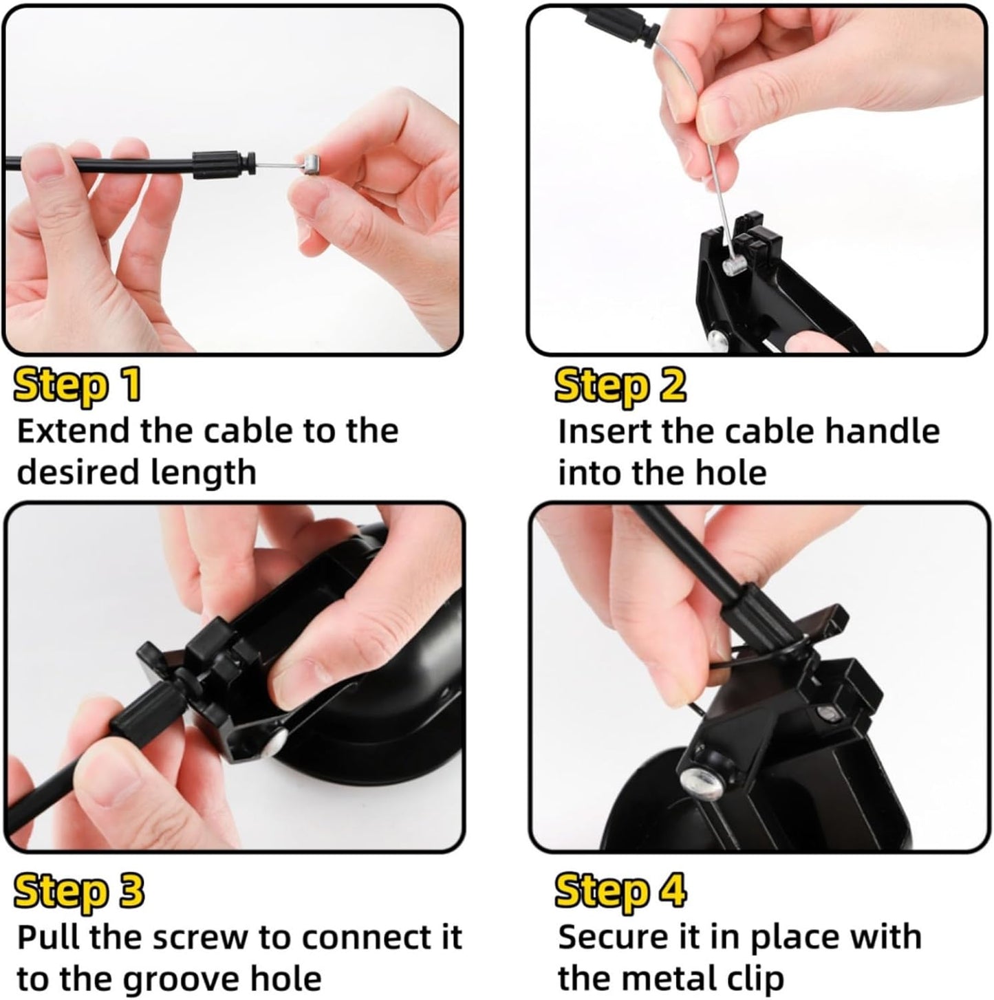 2 Sets of Metal Recliner Release Pull Handle, Universal Heavy Duty Sofa Release Lever Pull Handle with Cable, Recliners Repair Replacement Parts Fits Most Furniture Recliner Couch Sofa Chair