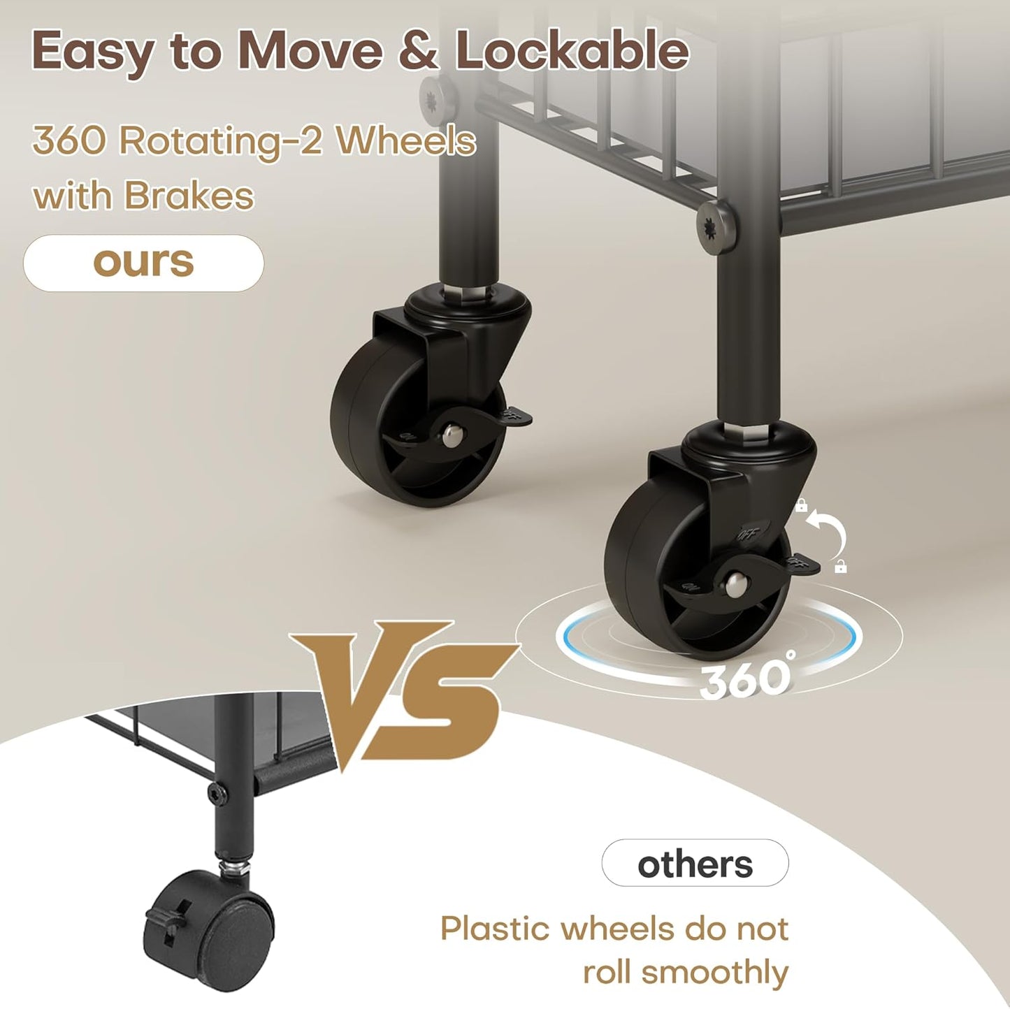 6 Tier Slim Storage Cart with Wheels, Metal Mobile Shelving Unit Organizer Utility Cart for Office Bathroom Kitchen Laundry Room Narrow Places (10inches)