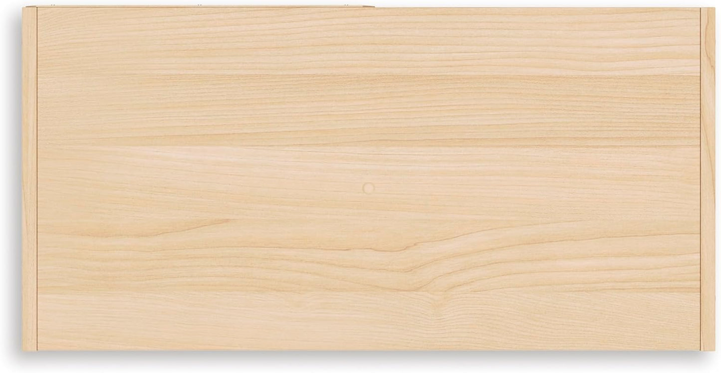 Signature Design by Ashley Piperton Contemporary 4-Tier Floor Standing 8 Cube Organizer for Living Room, Light Brown