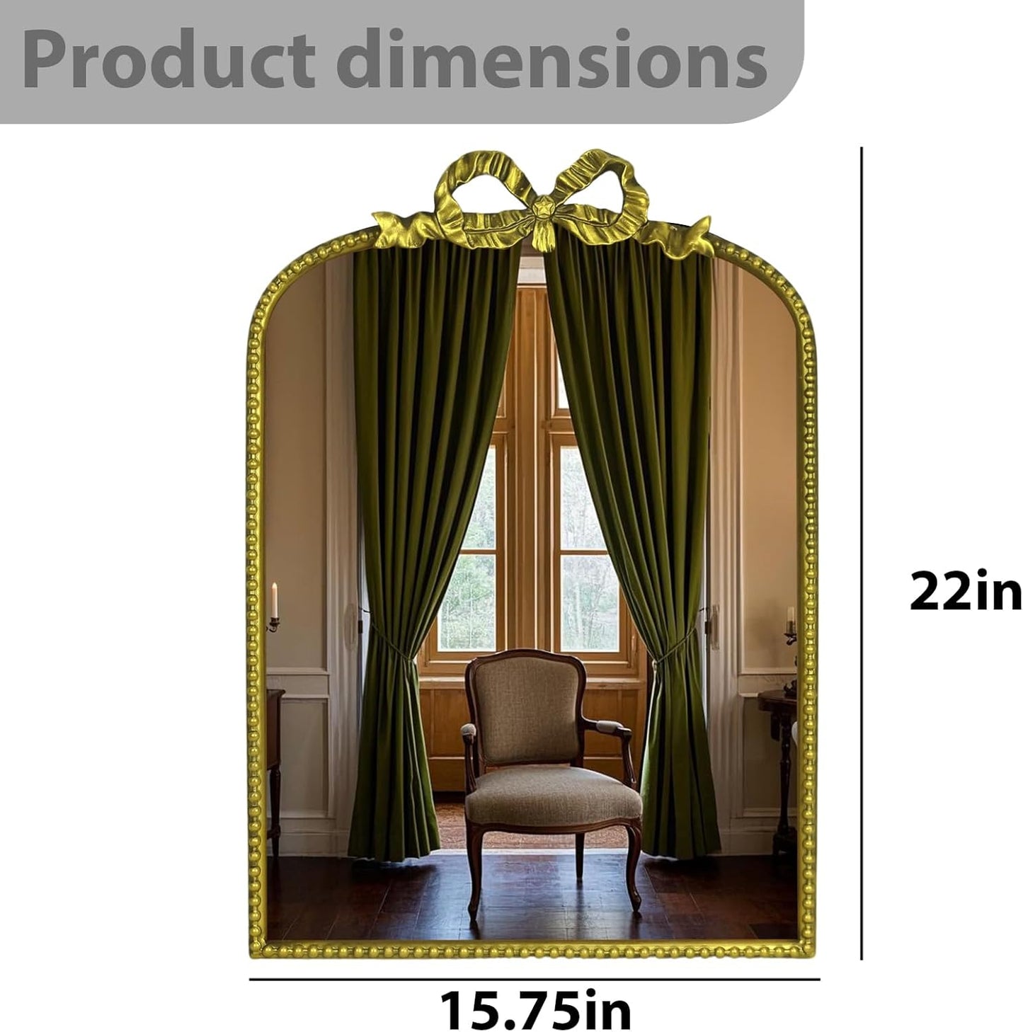 Baroque Decorative Mirror, European-Style Retro Gold Style Baroque Wall Hanging European-Style Makeup Mirror, Bathroom Mirror, Palace,Can be Used for Decoration