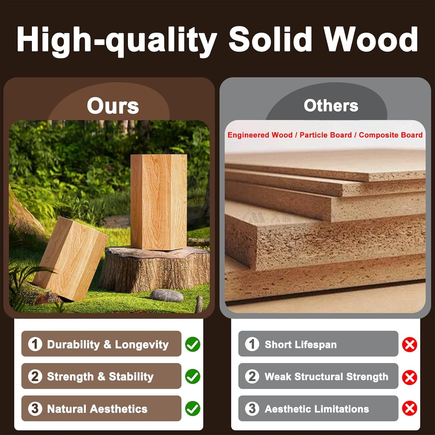 Solid Wood Rotating Bookshelf Tower on Wheels, 5-Tier Spinning Bookcase with Drawer, 72" Floor Standing Revolving Bookshelf, Rotating Bookcase for Small Space, Black