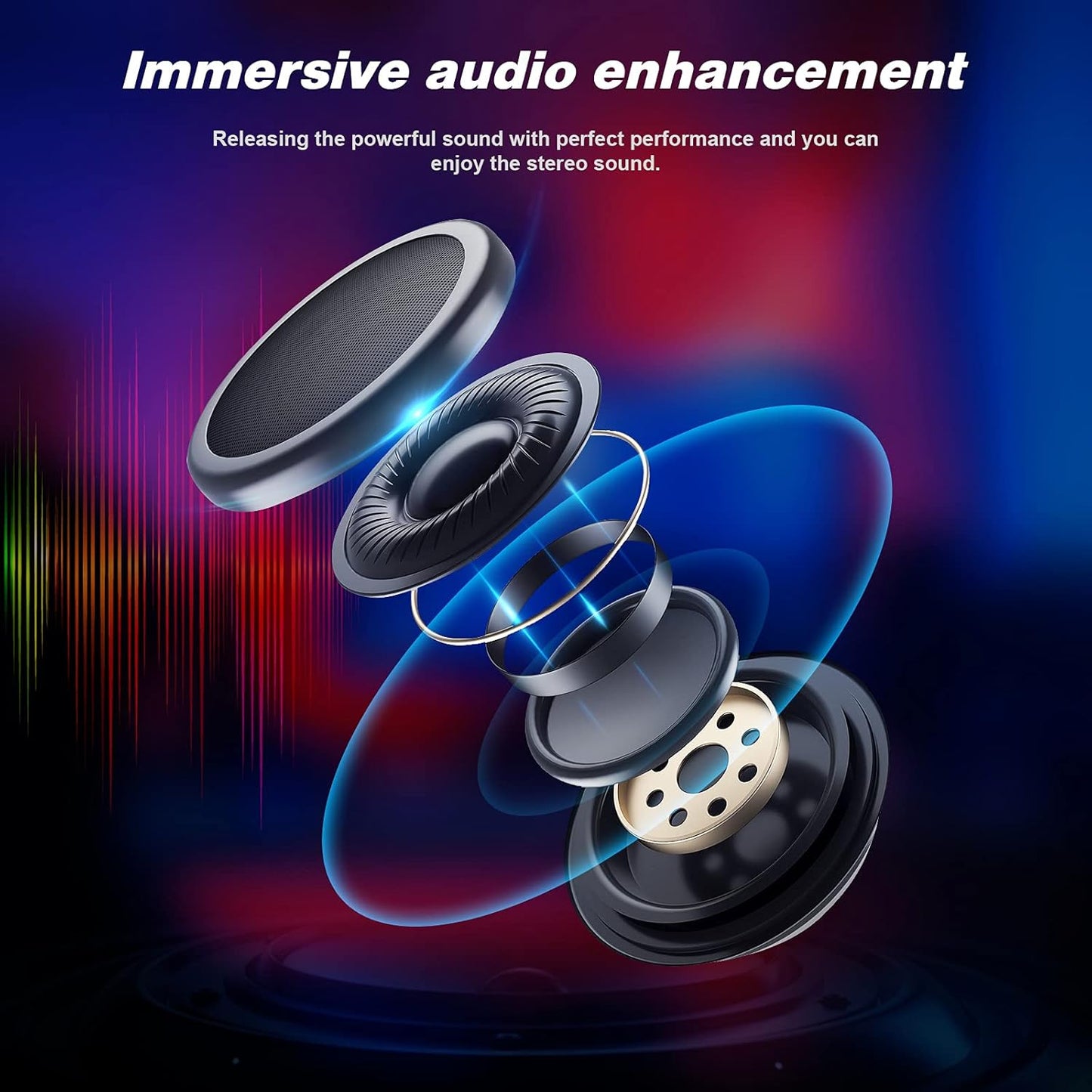 GTRACING Gaming Chair with Footrest Speakers Video Game Chair Bluetooth Music Heavy Duty Ergonomic Computer Office Desk Chair