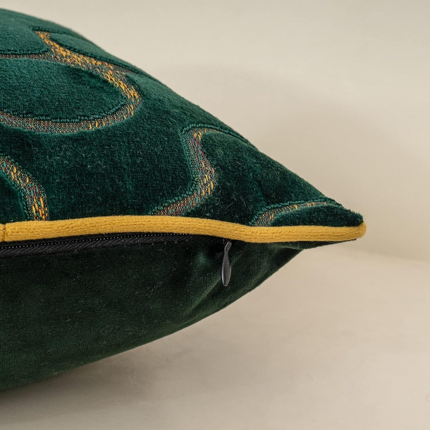 Yangest Green Throw Pillow Cover Wavy Cushion Cover Modern Zippered Rectangular Pillowcase for Sofa Couch Bedroom Living Room Home, 12x20 Inch