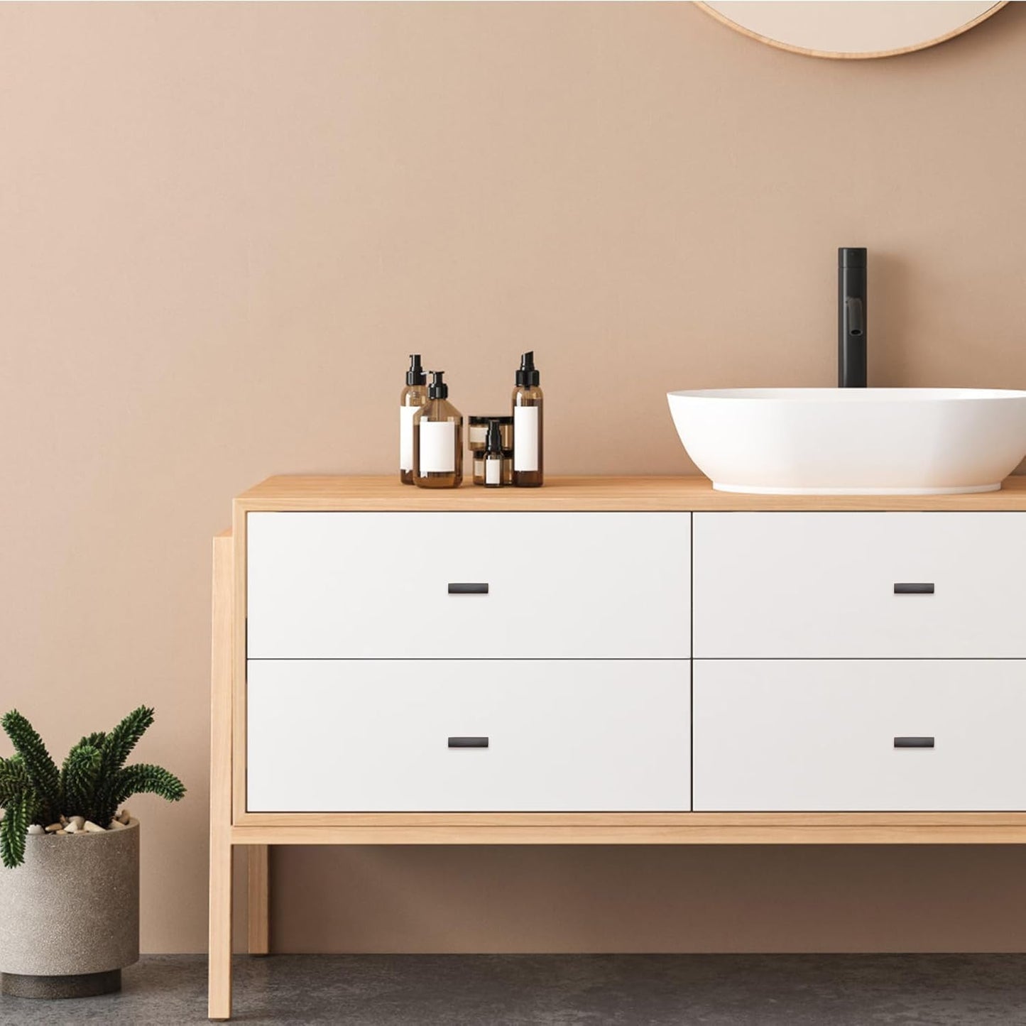 15 Pack Cabinet Handles Single Hole - Curved Cabinet Knobs Oil Rubbed Bronze Drawer Pulls for Kitchen Cupboard Solid Pulls for Dresser Drawer Arch Hardware