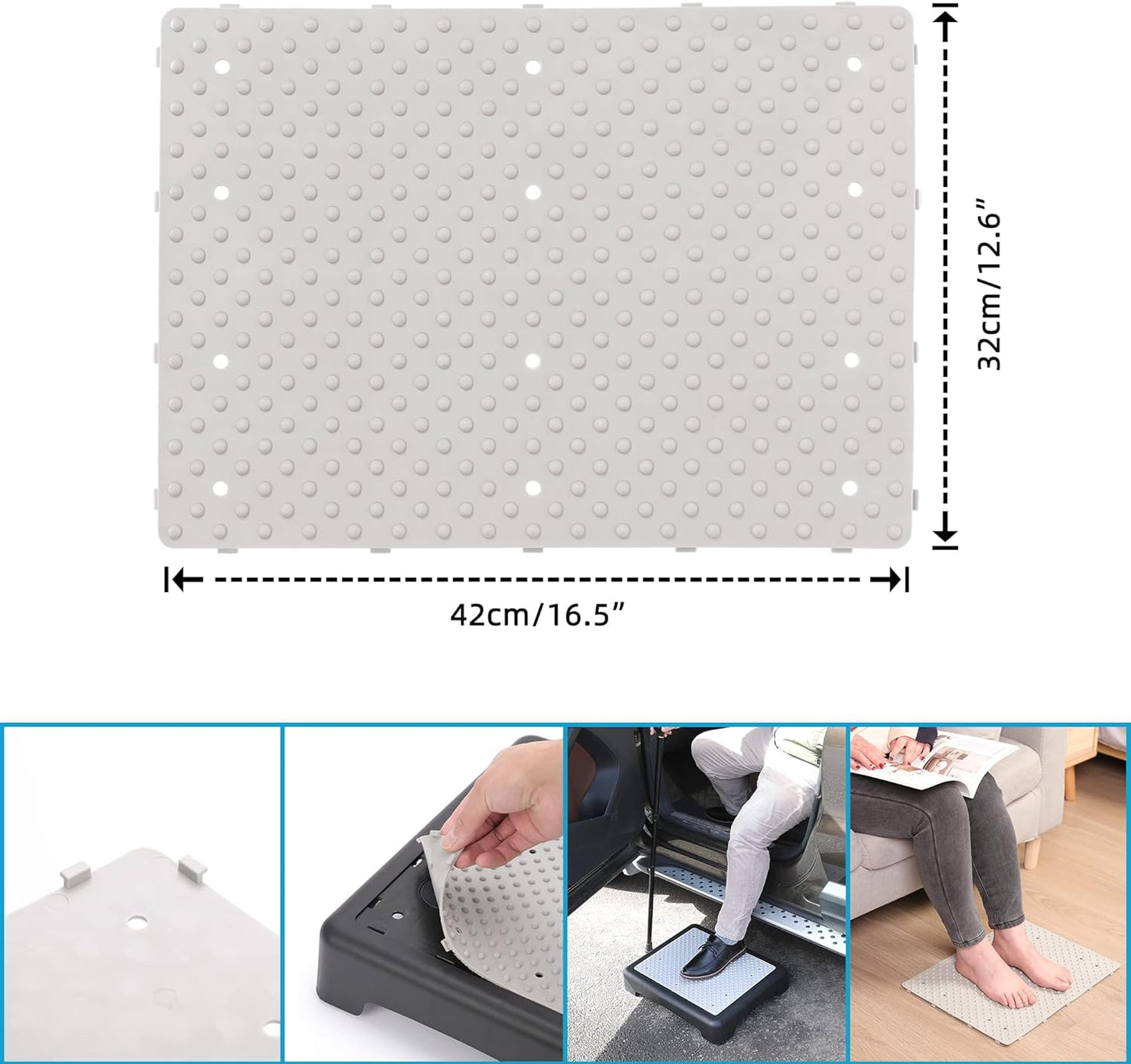 Platform Safety Step - Non-Slip Indoor and Outdoor Large Size Mobility Stool, Portable Riser, Anti-Fall Safety Platform for The Elderly, High Rise Stairs