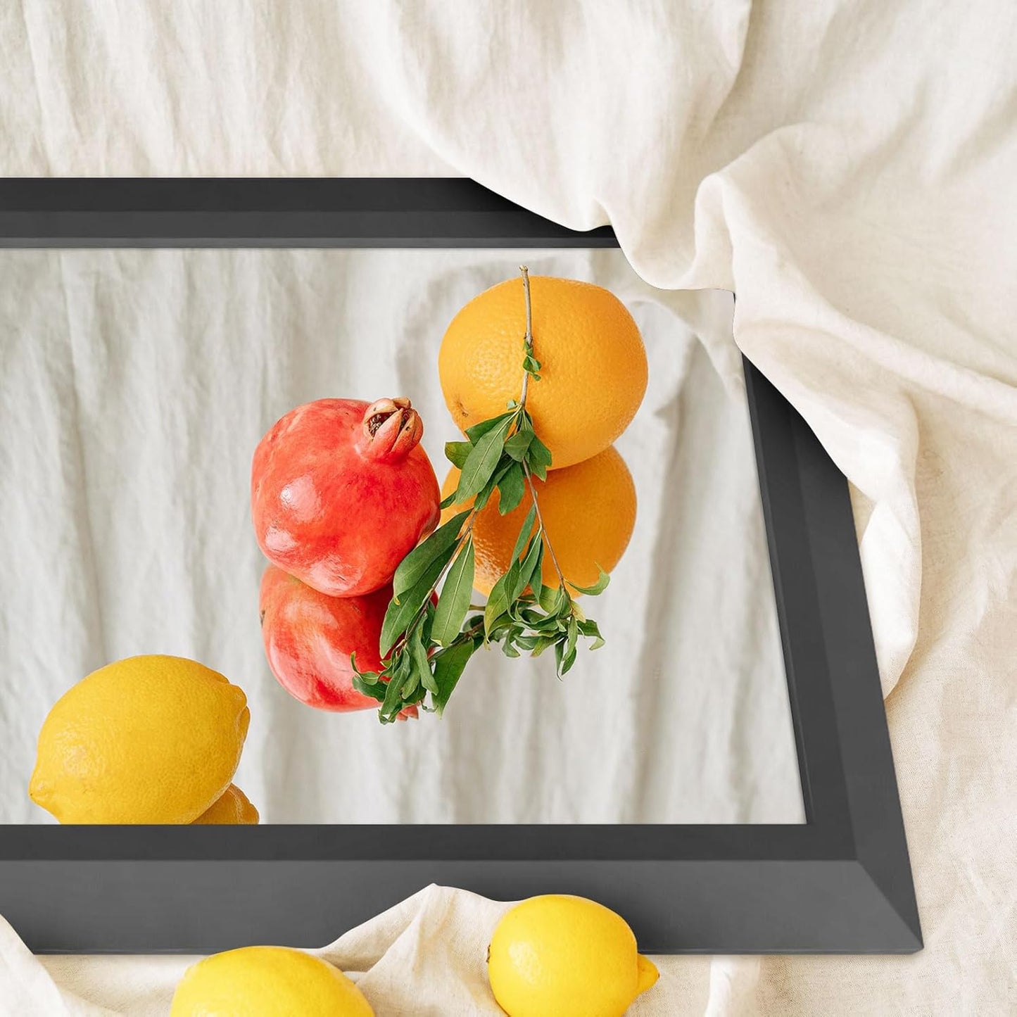 Amorho Black Bathroom Mirror, 60 X28 Inch Thick Metal Framed Wall Mirrors for Over 2 Sinks, Bedroom, Living Room, Entryway, Large Rectangle Wall-Mounted Mirrors.