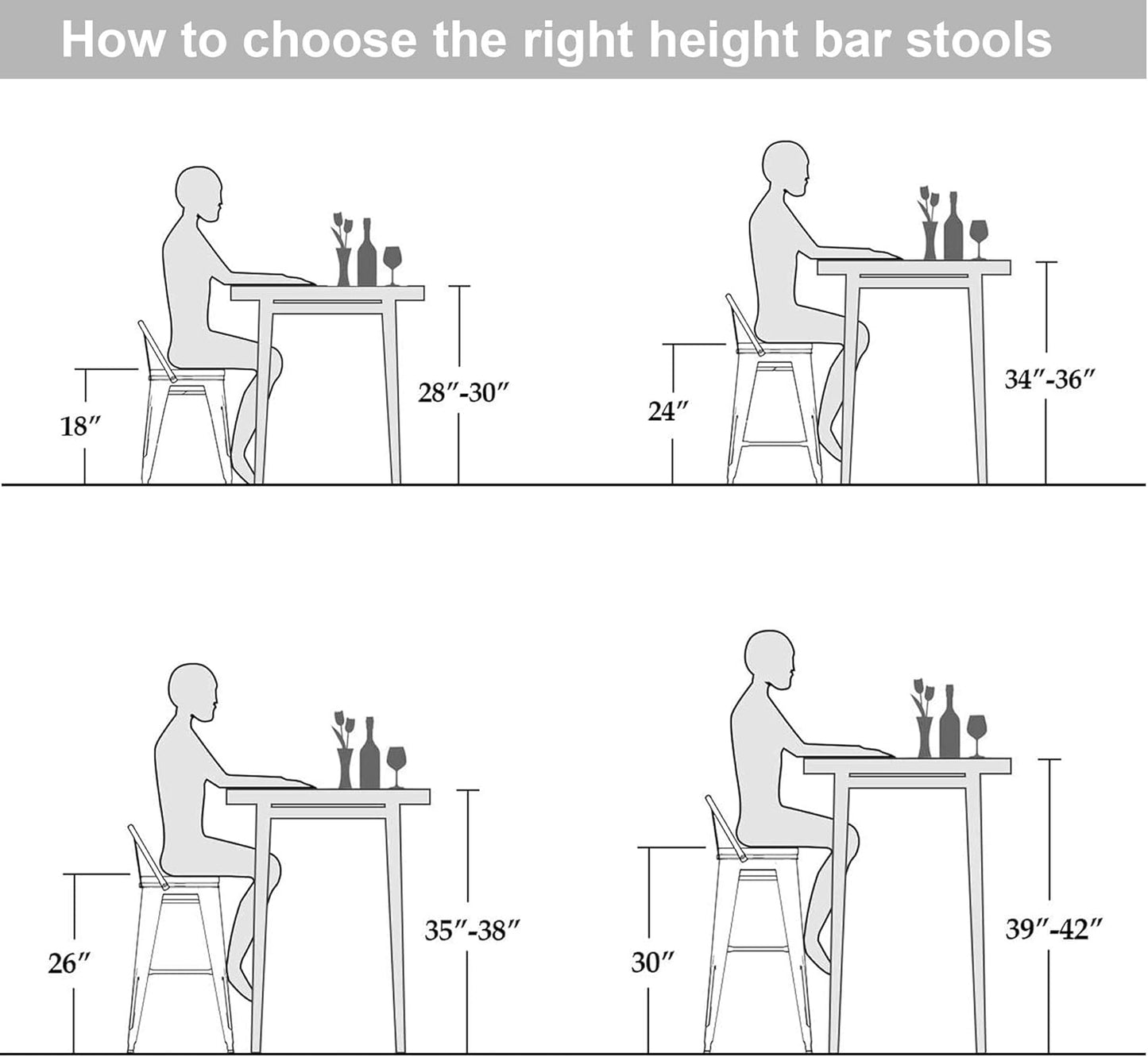 30 Inch Swivel Bar Stools Set of 4 with Backs Counter Height Industrial Metal Barstools Island Bar Chairs for Home Kitchen Dining Room (Swivel 30 inch, Silver Wooden)