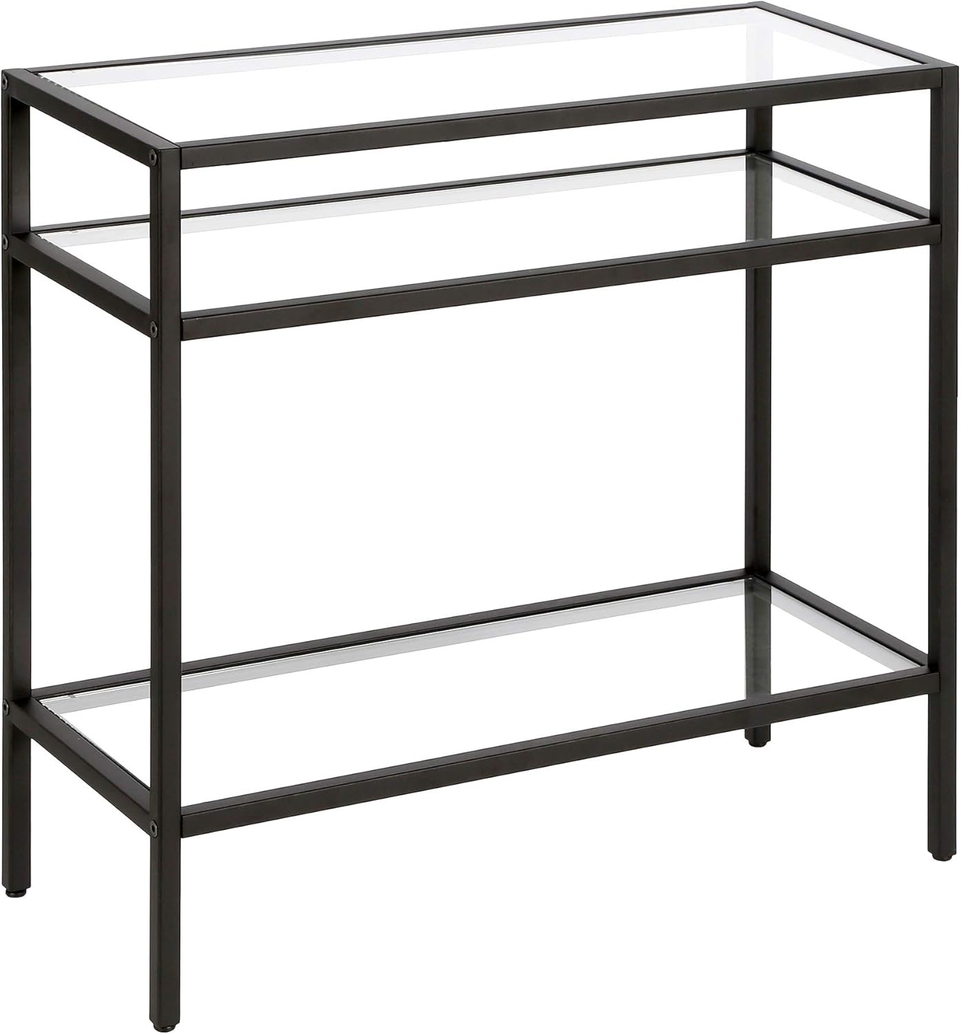 Henn&Hart Sivil Side Table, 24" Wide, Black