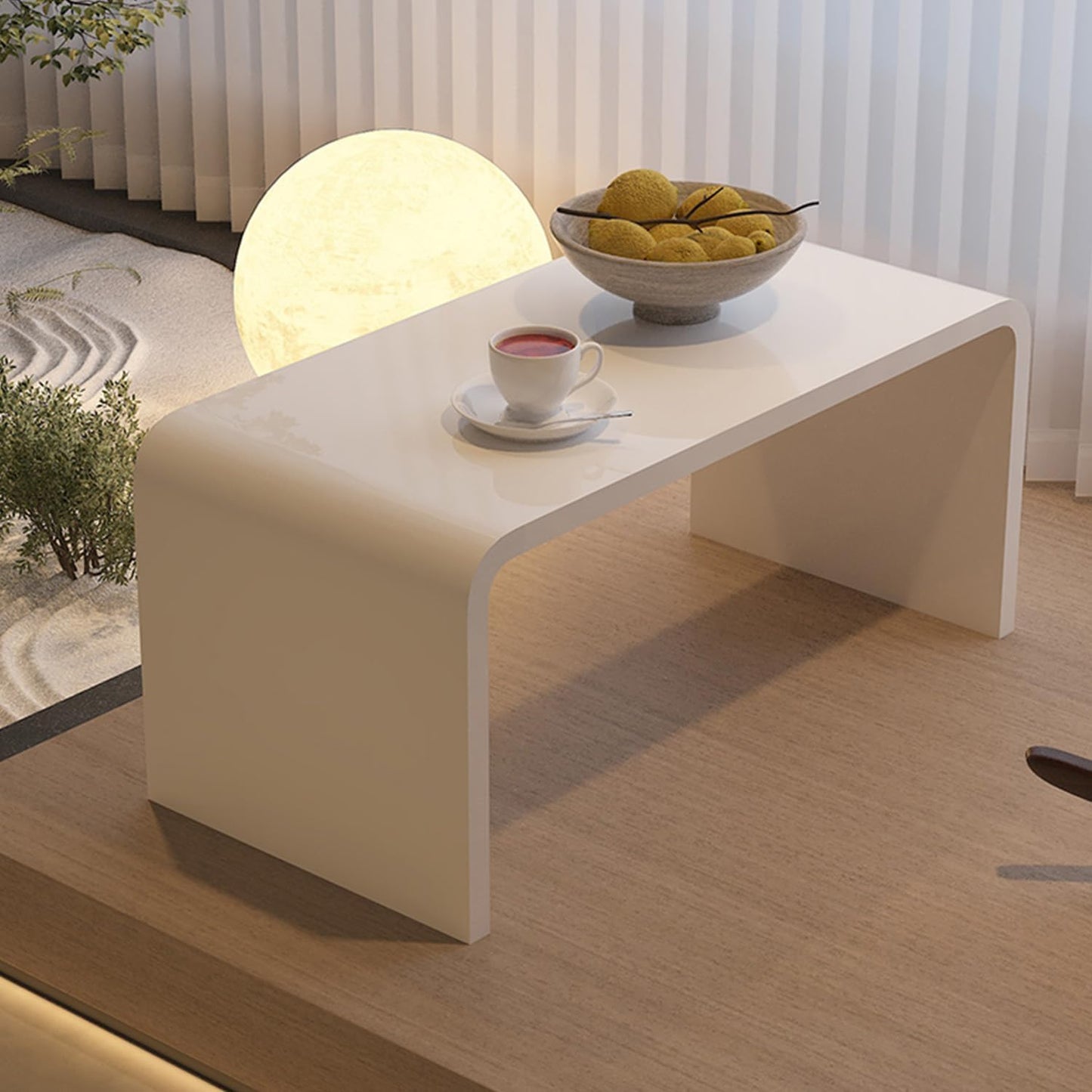 Acrylic 24" Desk-Multipurpose Modern Furniture for Use as Lap desks,Side/End Table in Living Rooms, Bedrooms and Offices,14" D x 24" W x 12" H (White)