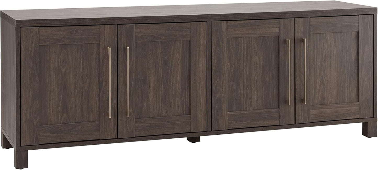 Henn&Hart Rectangular TV Stand for TV's up to 80" in Alder Brown, TV Stands for the Living Room