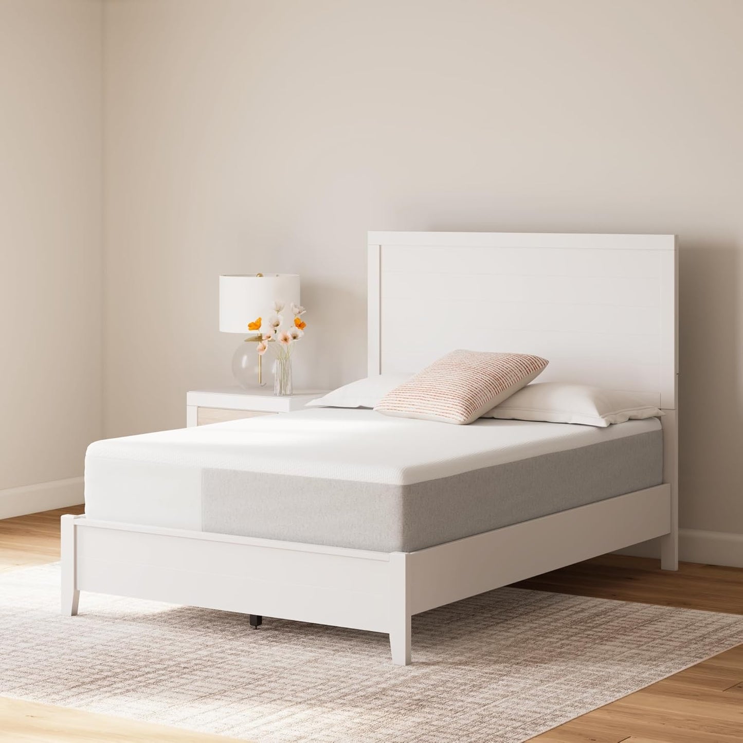 Signature Design by Ashley Twin Size Cool Max 12 Inch Medium Plush Cooling Gel Infused Memory Foam Mattress for Pressure Relief, Fiberglass Free, Mattress in A Box