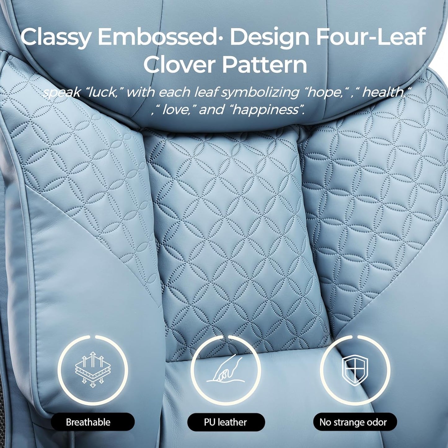 GTRACING Big and Tall Office Chair 400LBS Wide Ergonomic Gaming Chair with Deluxe Embossing Designed Leather with Foot Rest,150°Reclining Adjustable Soft Armrests Pocket Spring Back Support and Pillow