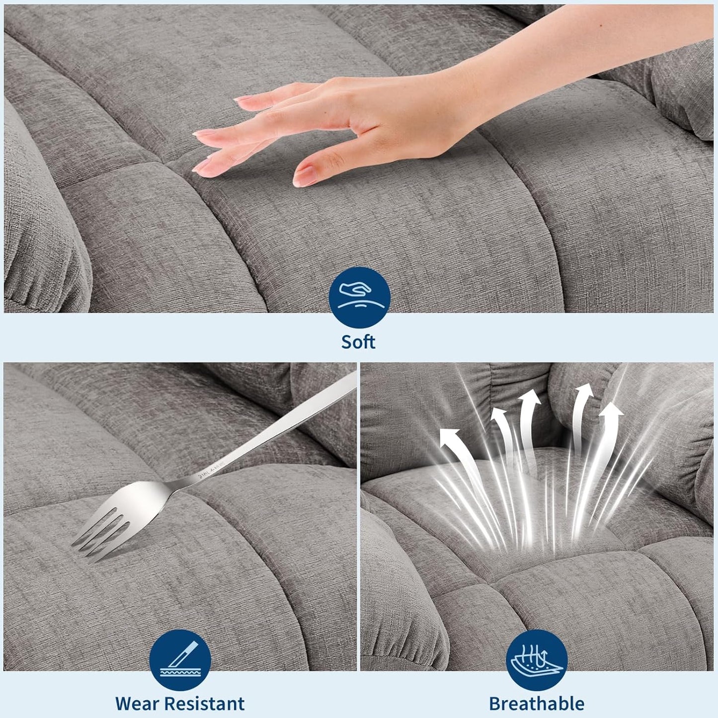 Rocking Recliner Chair with Vibration Massage & Heat, 360° Swivel Oversized Rocker Recliner with Side Pocket for Living Room, Bedroom & Nursery