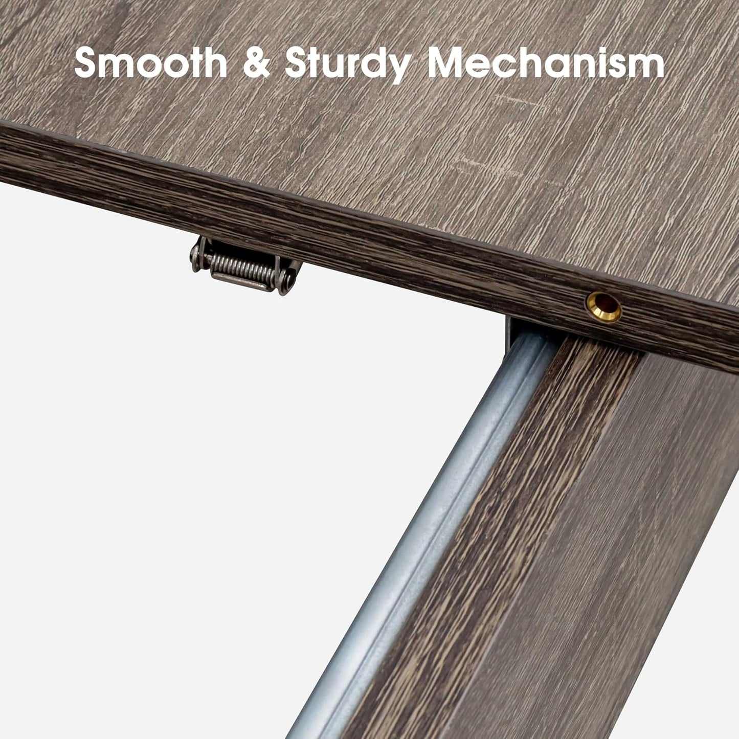 Expandable Dining Table, Convertible Table for Dining Room, Kitchen and Small Spaces, for 6-10 People, Dark Oak