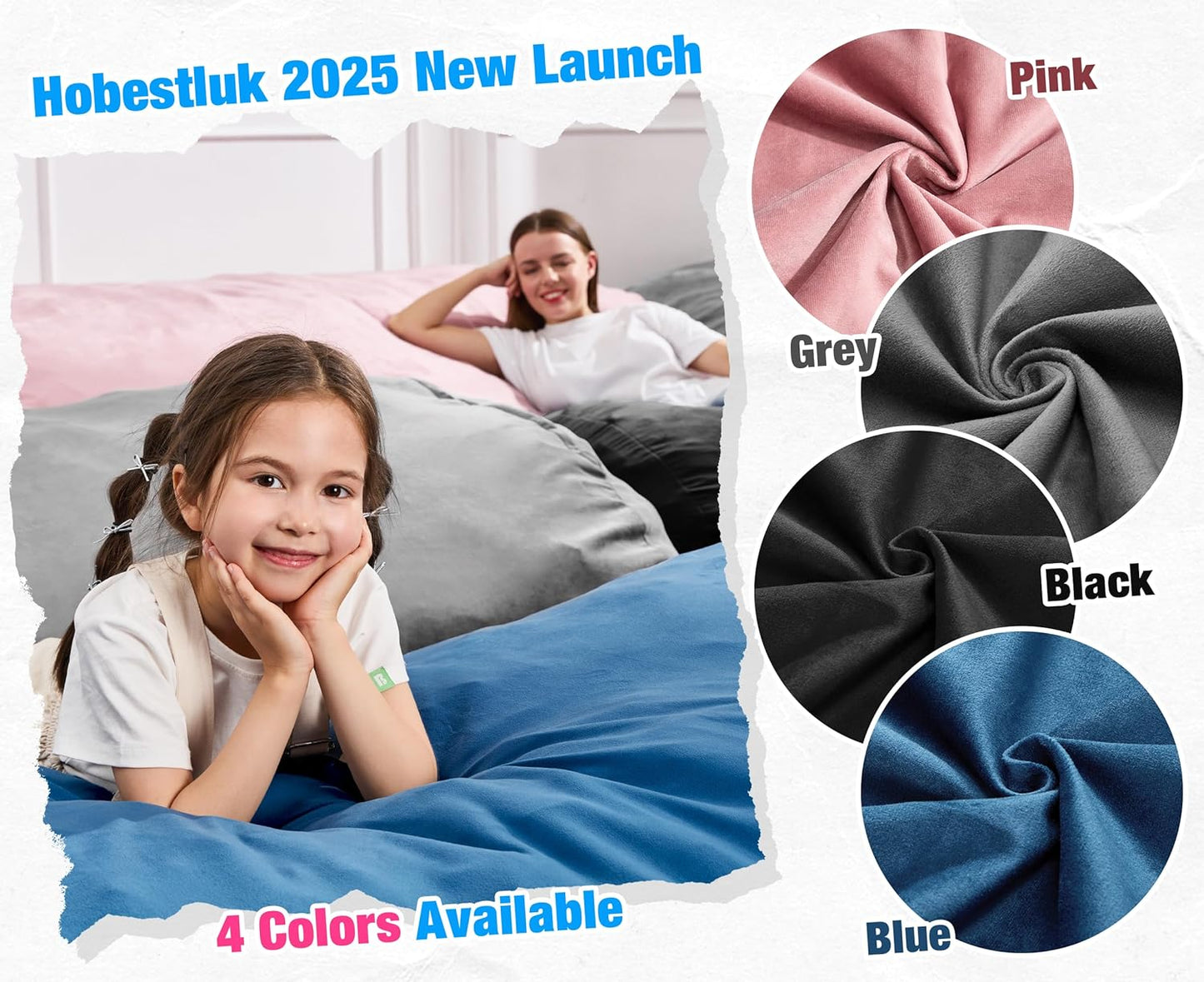 Hobestluk 5FT Bean Bag Chair Large Beanbag Lounger with Removable Cover Adult Bean Bag Chair with Portable Handle Desgin for Living Room Bedroom (Pink, 5FT)