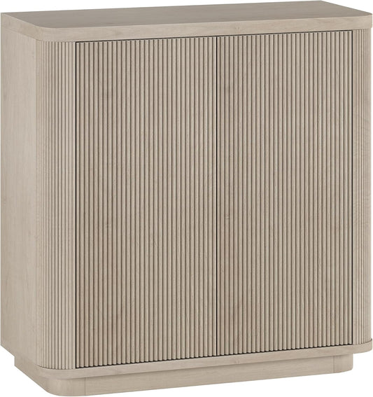 Henn&Hart 32" Wide Rectangular Accent Cabinet in Beech White, for Home, Living Room, Bedroom, Entertainment Room, Office