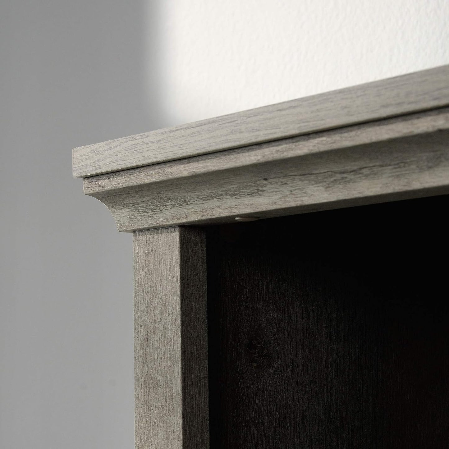 Sauder Select Book Shelf, Bookshelf with Storage, Library Bookcase with Doors and Adjustable Shelves, in Mystic Oak