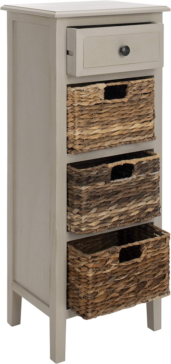 Safavieh Home Michaela Coastal Vintage Grey 4-drawer Side Table