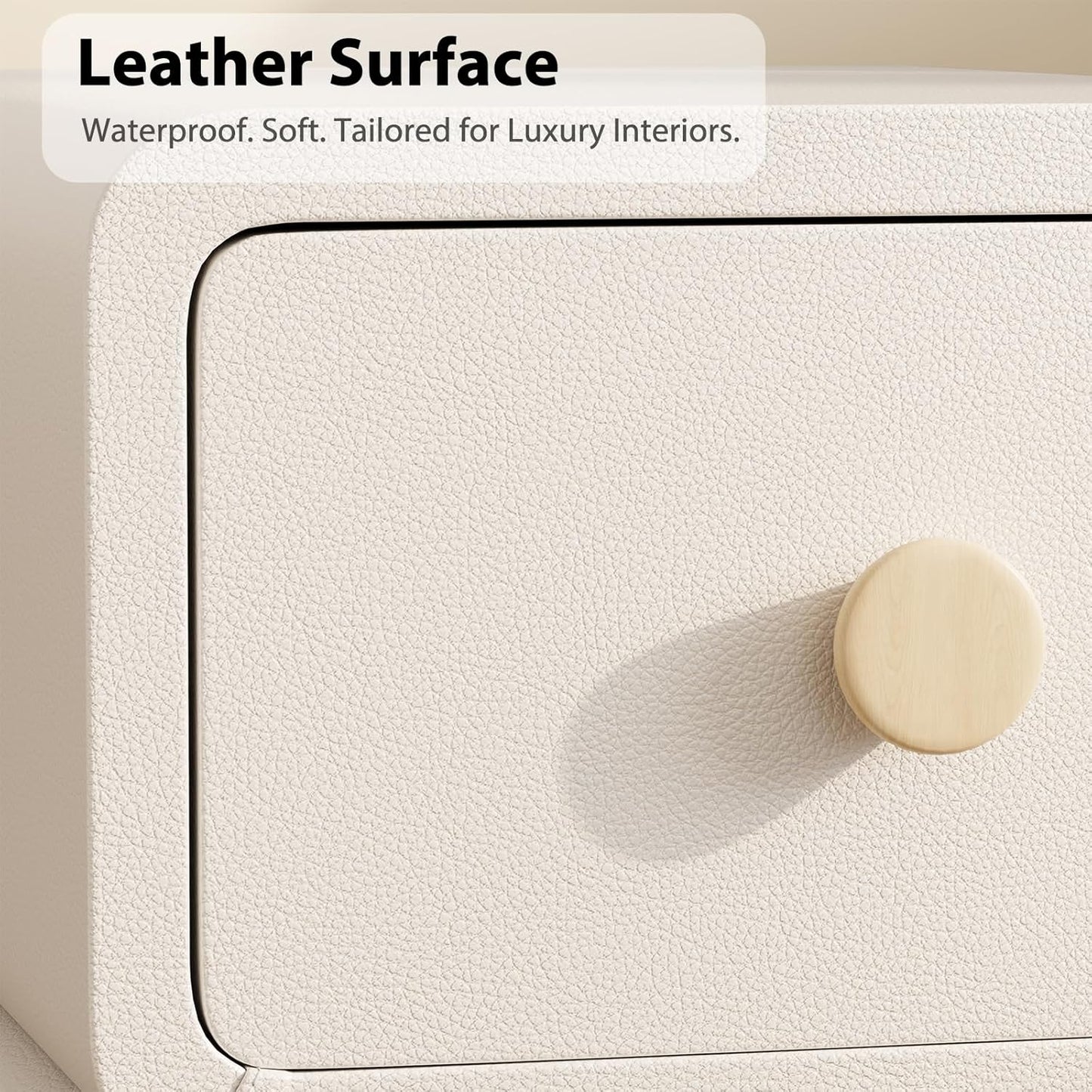 White Night Stand, Narrow Nightstand with Drawers, Modern Nightstand for Bedroom, Dorm and Living Room.