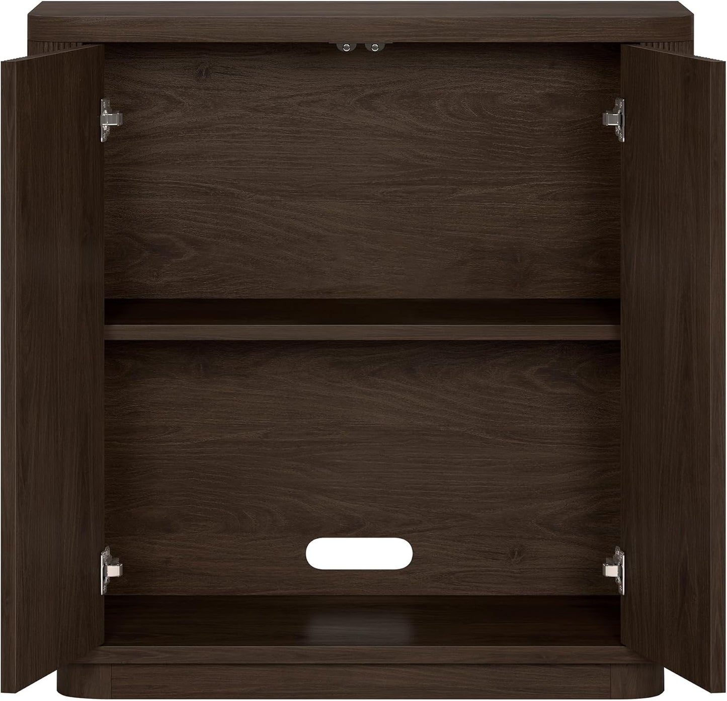 Henn&Hart 32" Wide Rectangular Accent Cabinet in Warm Brown, for Home, Living Room, Bedroom, Entertainment Room, Office